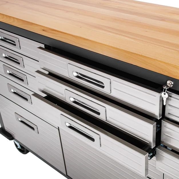 Seville Classics Rolling Workbench 11 Drawer storage - Image 6