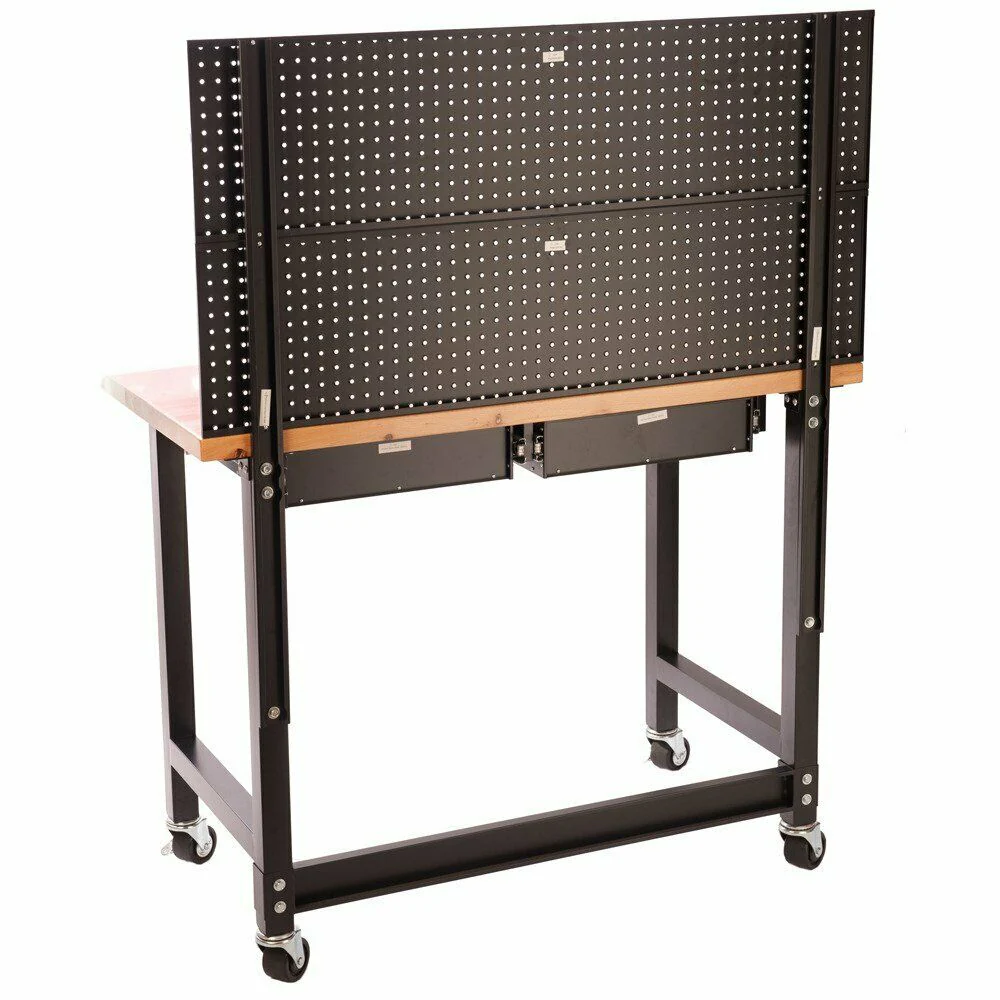 Seville Classics UltraHD Workbench With Peg Board and Castors - Image 4
