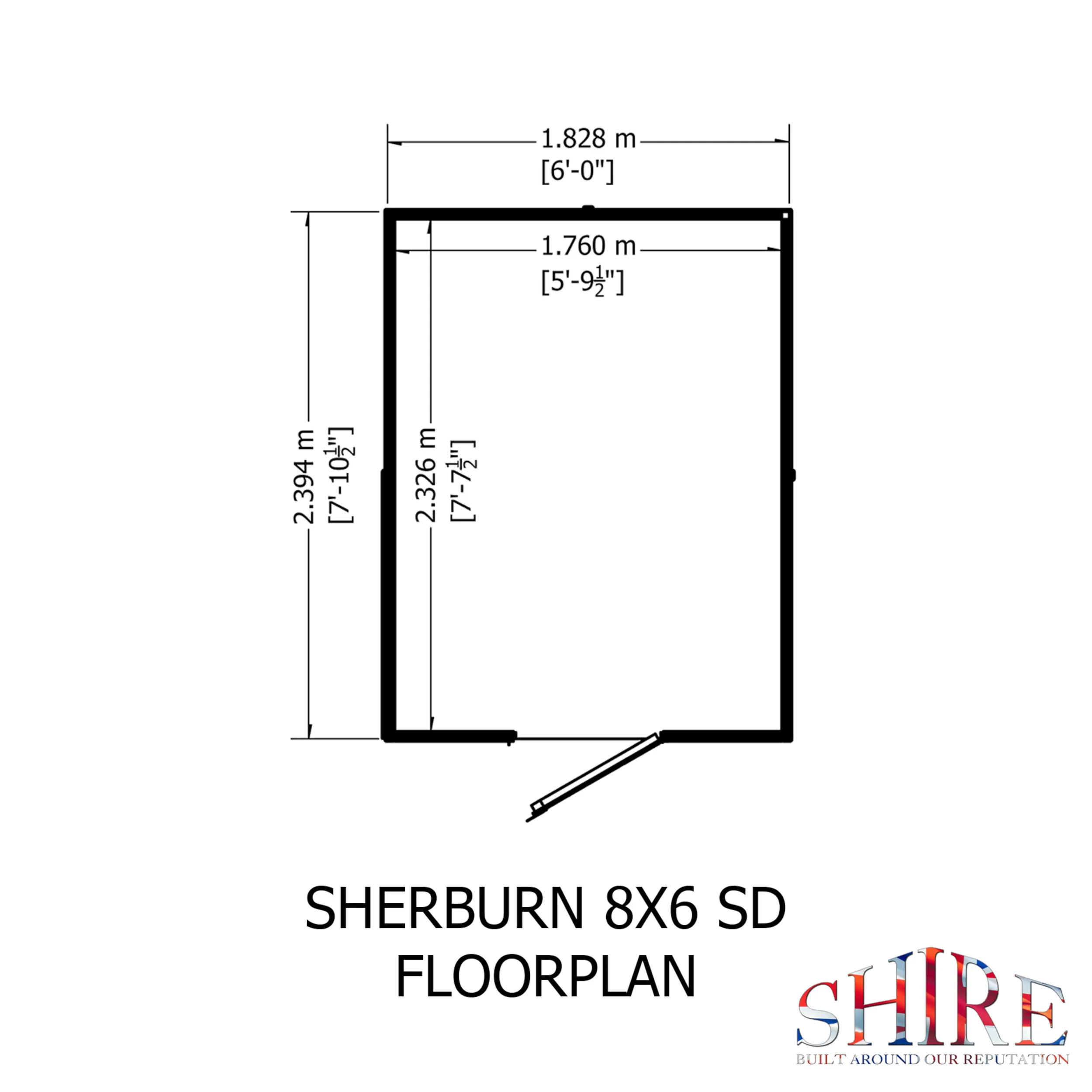 Sherburn 8 ft x 6 ft Shiplap Shed - Image 4