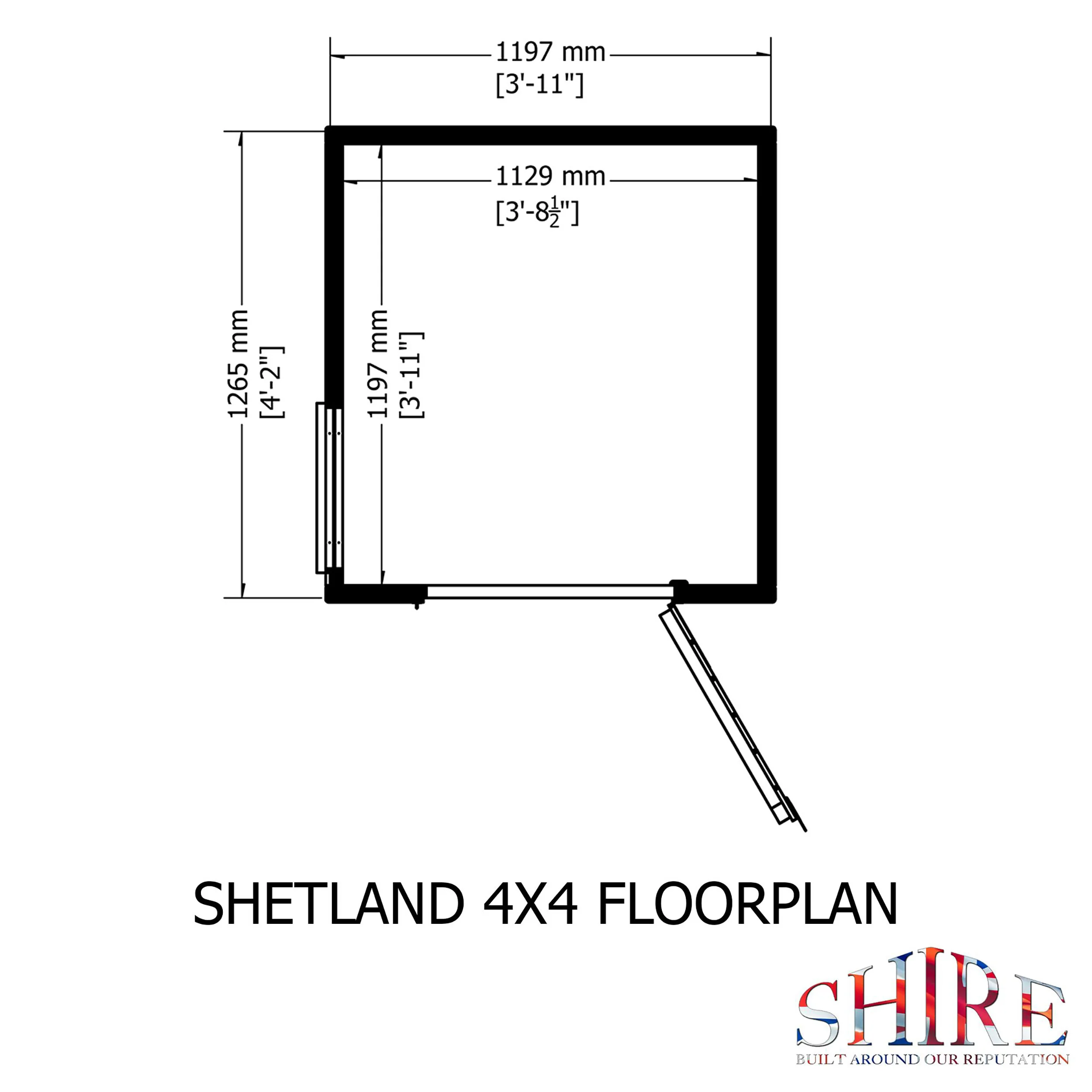 Shetland 4 ft x 4 ft Shiplap Apex Shed - Image 11
