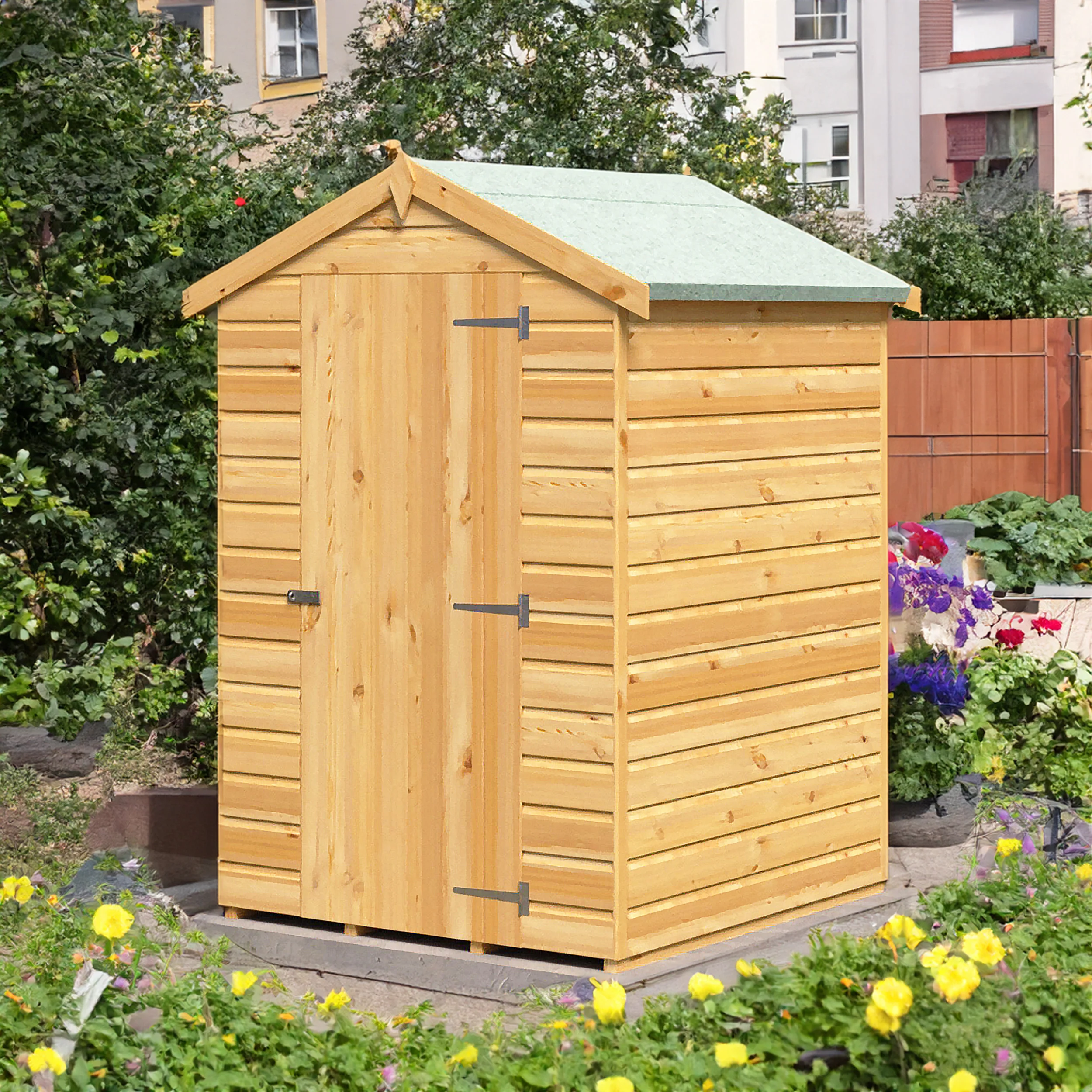 Shetland 4 ft x 4 ft Shiplap Apex Shed - Image 2