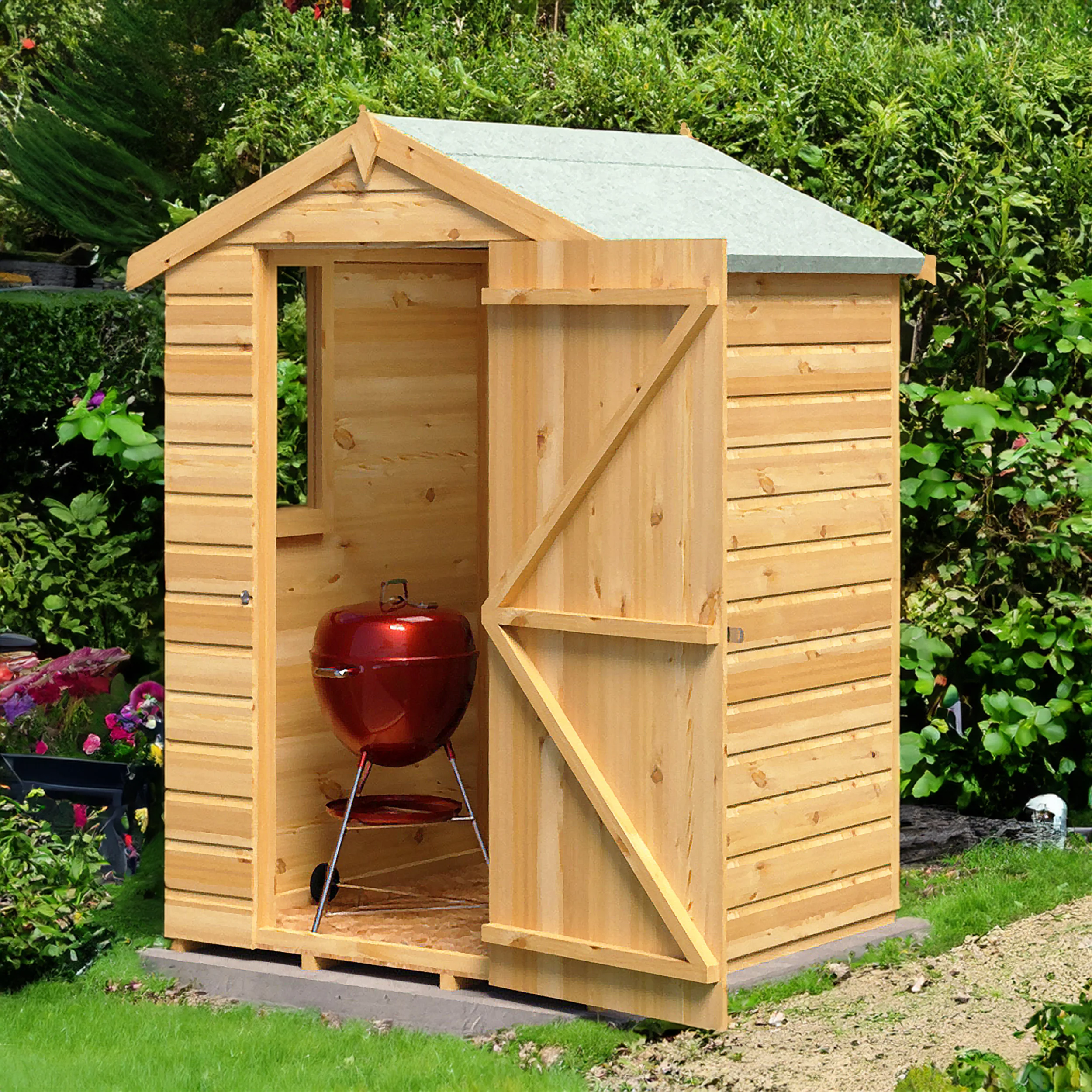 Shetland 4 ft x 4 ft Shiplap Apex Shed - Image 4