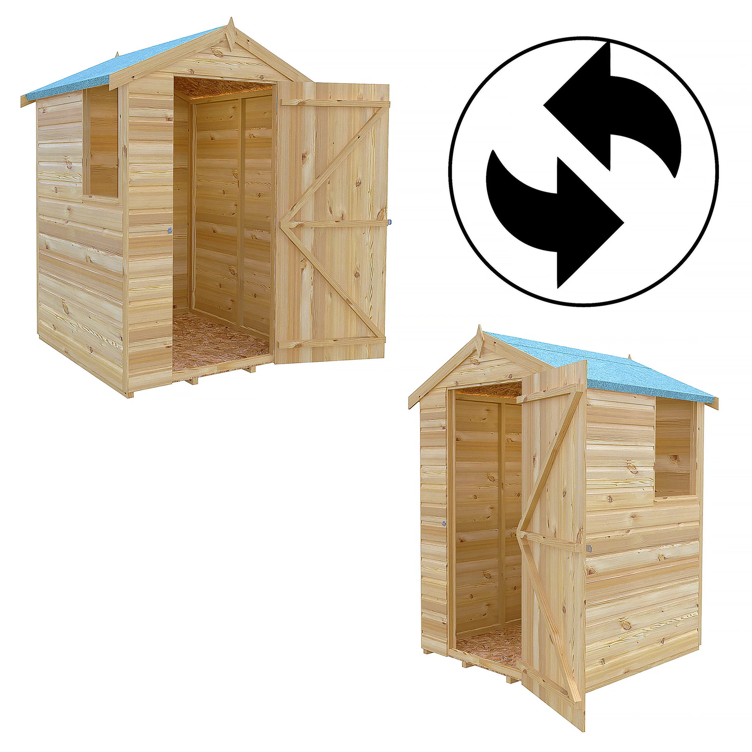 Shetland 4 ft x 4 ft Shiplap Apex Shed - Image 8
