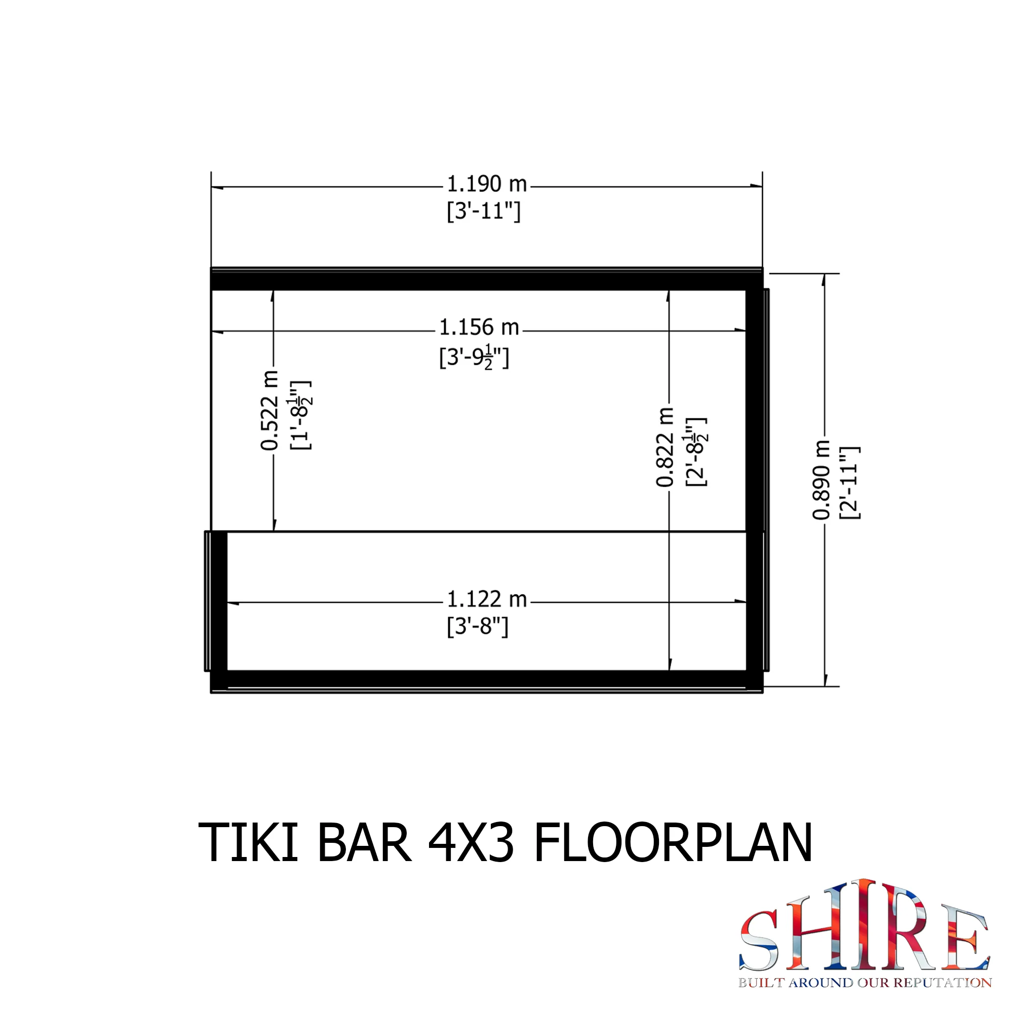 Shire 4x3 Tiki Bar - Image 3