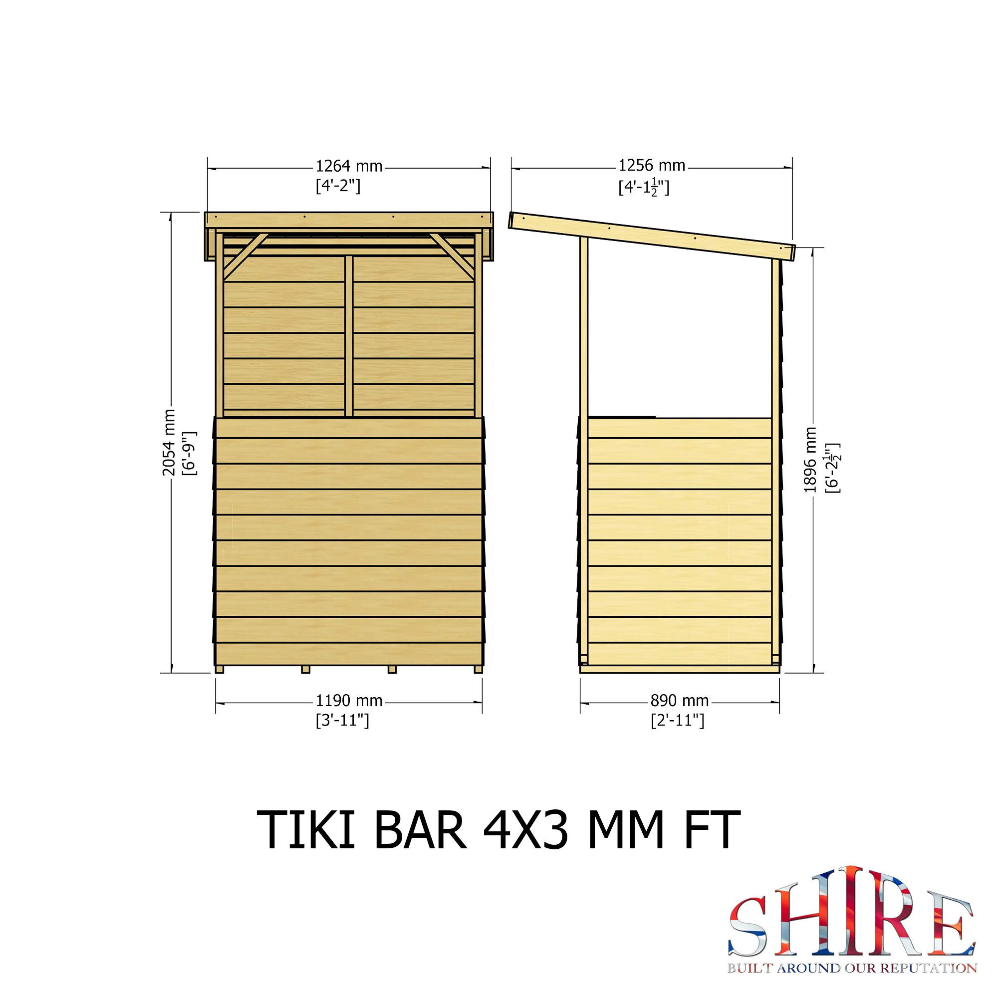 Shire 4x3 Tiki Bar - Image 6
