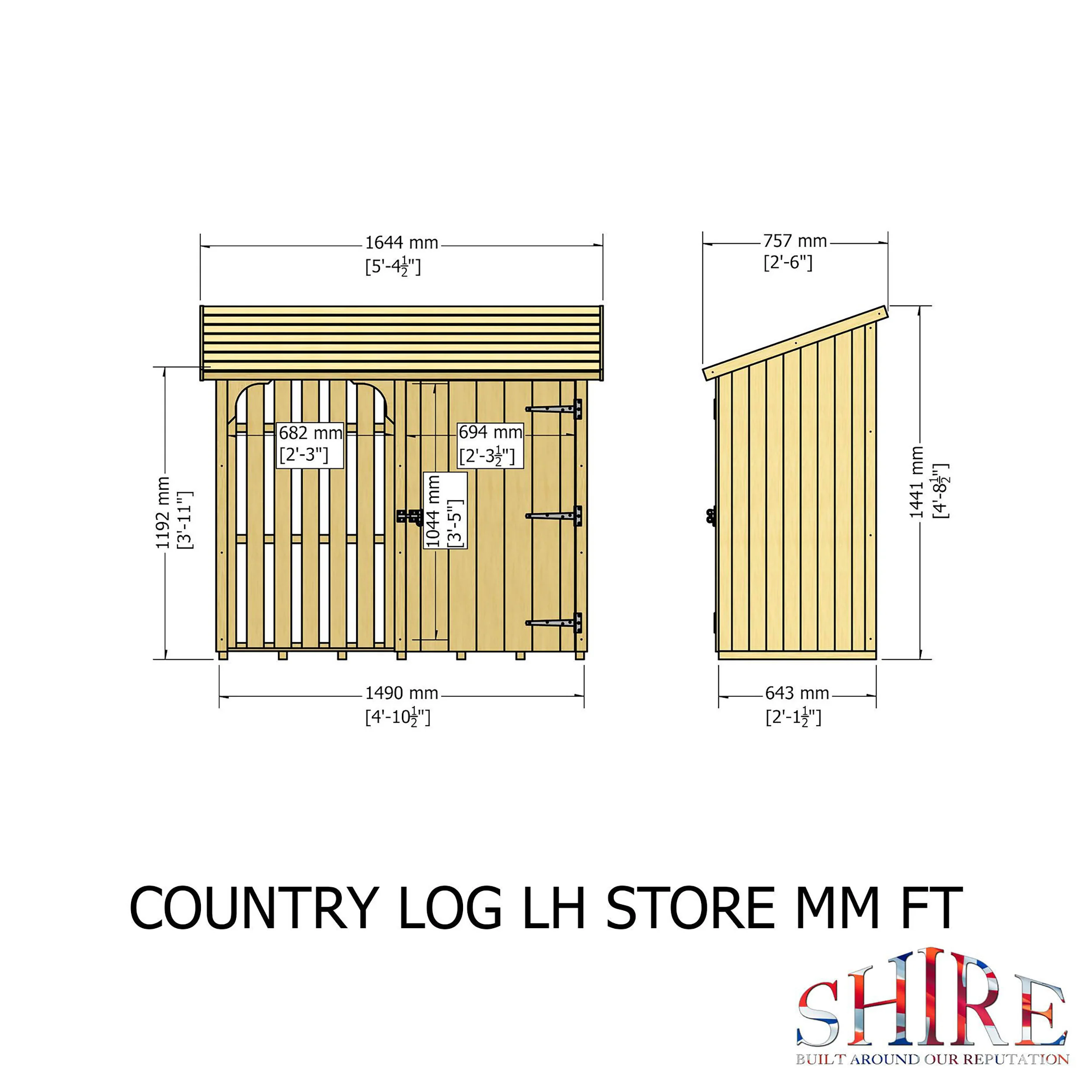 Shire 5x2 Country Tool & Log Store - Image 9