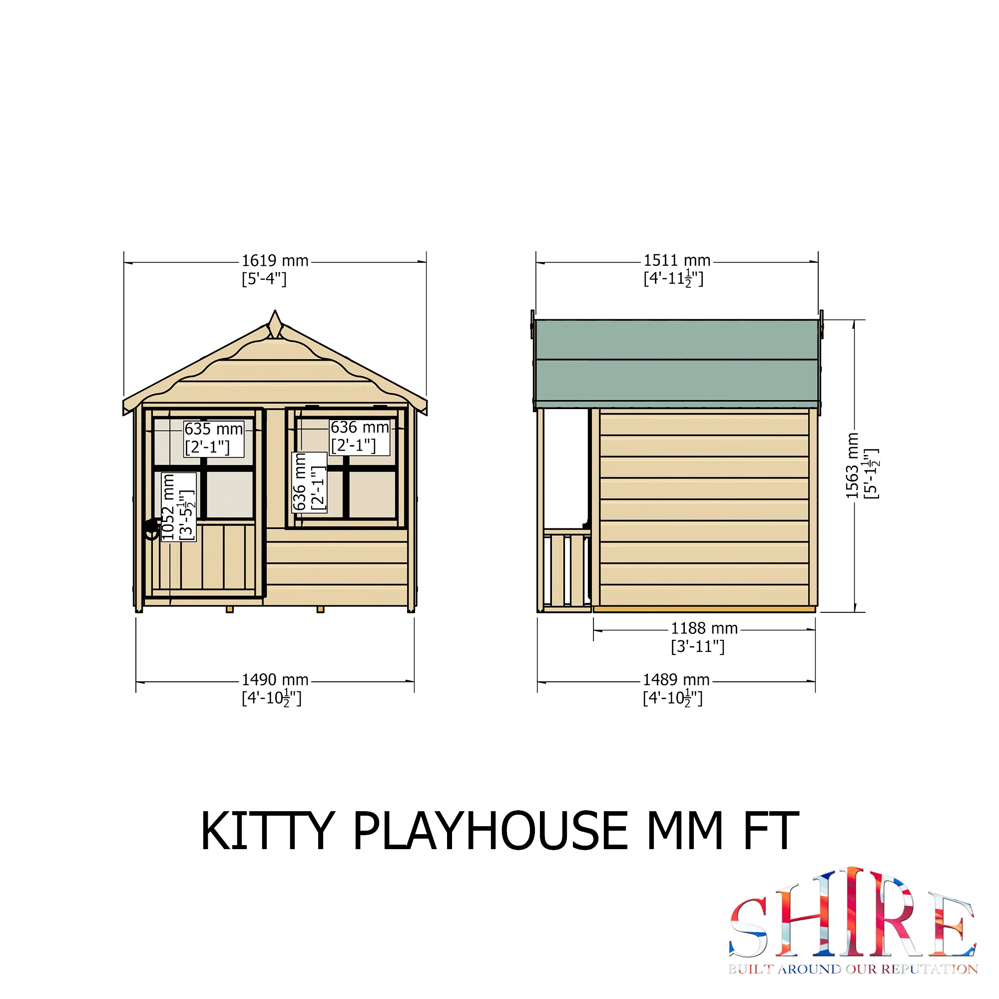 Shire 5x4 Kitty Playhouse - Image 4