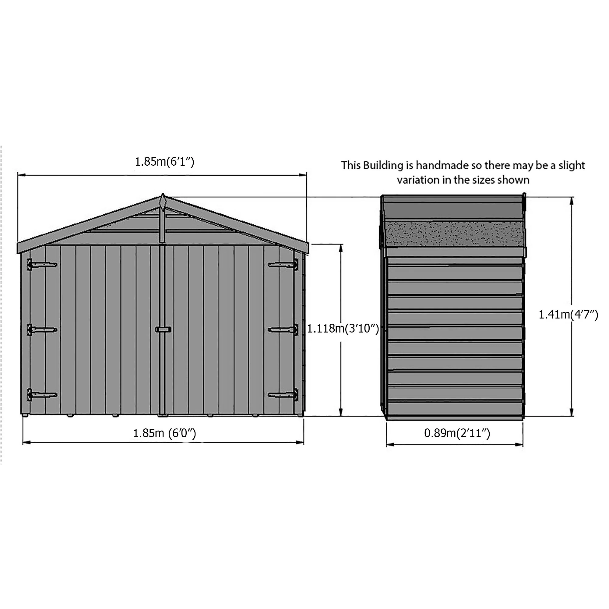 Shire Apex Bike Store Shiplap no floor - Image 3