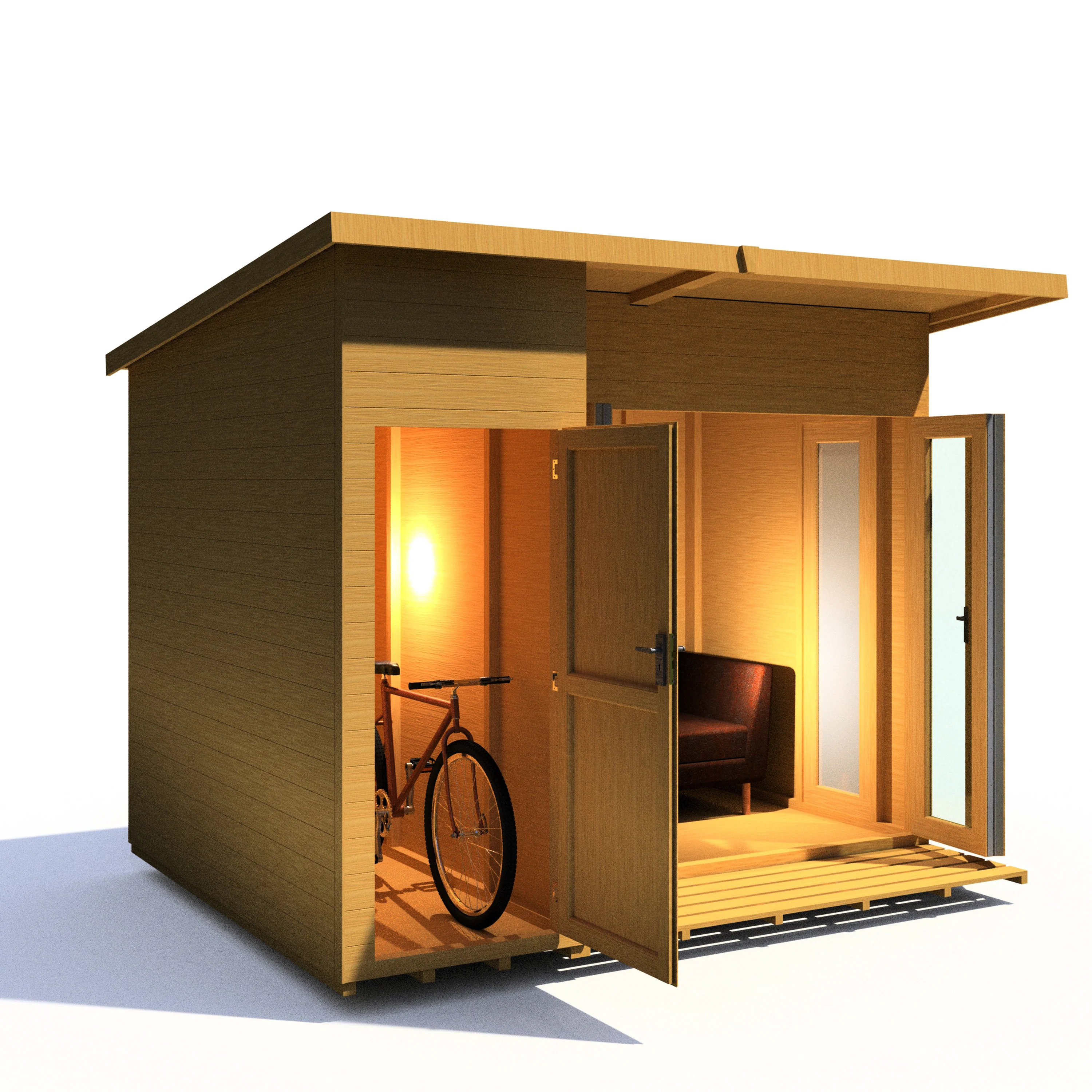 Shire Aster 10x8 Summerhouse Left Hand Store Version - Image 19