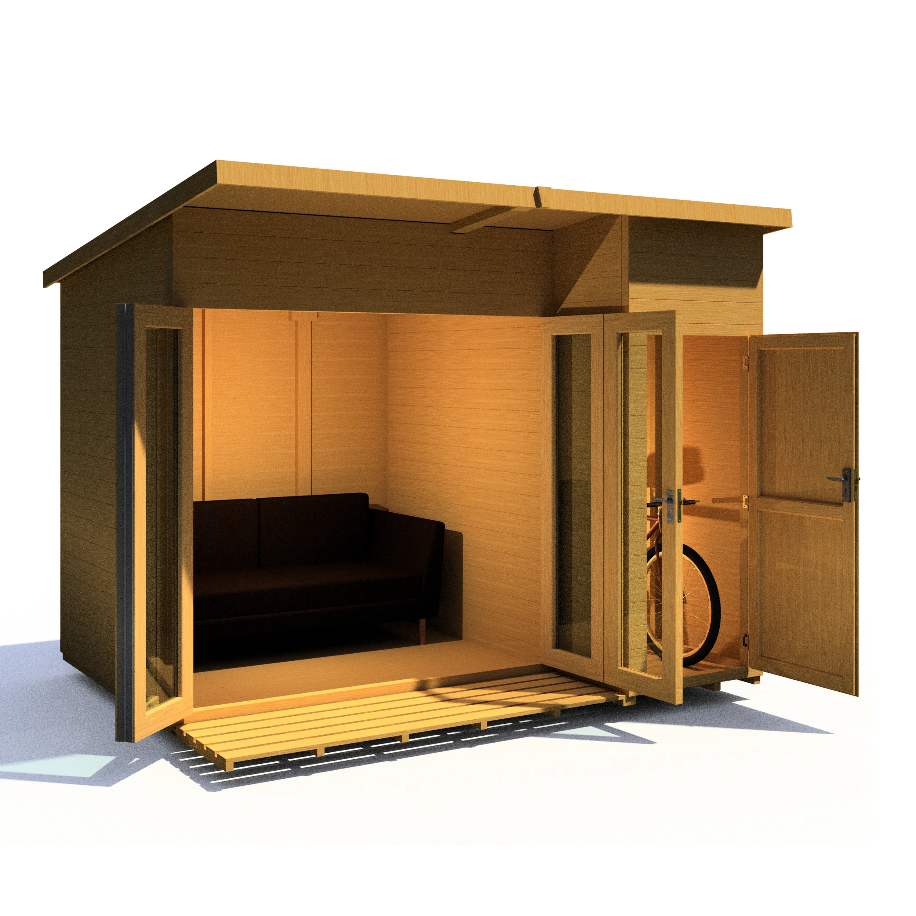 Shire Aster 10x8 Summerhouse Right Hand Store Version - Image 15