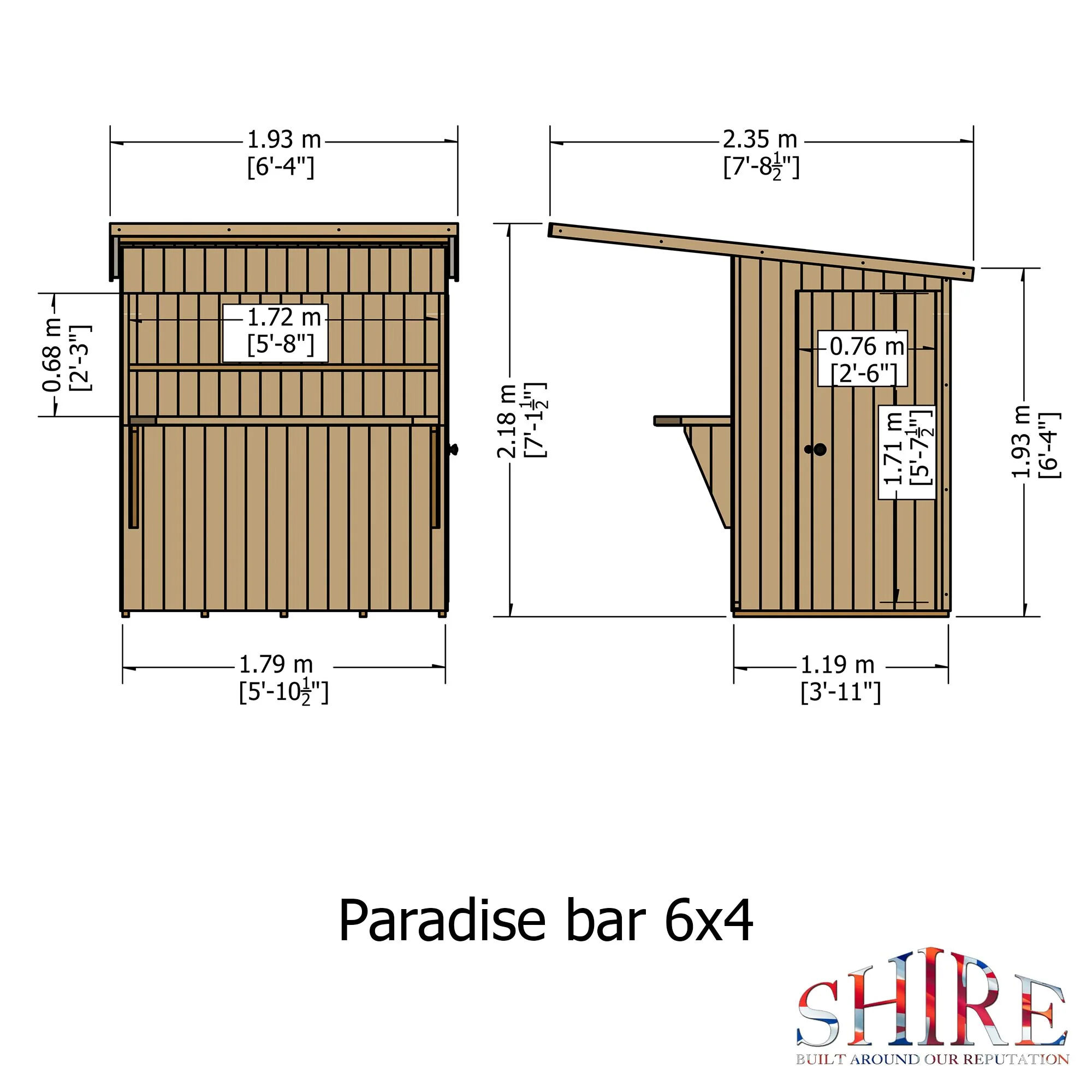 Shire Bar Pent 6x4 - Image 4