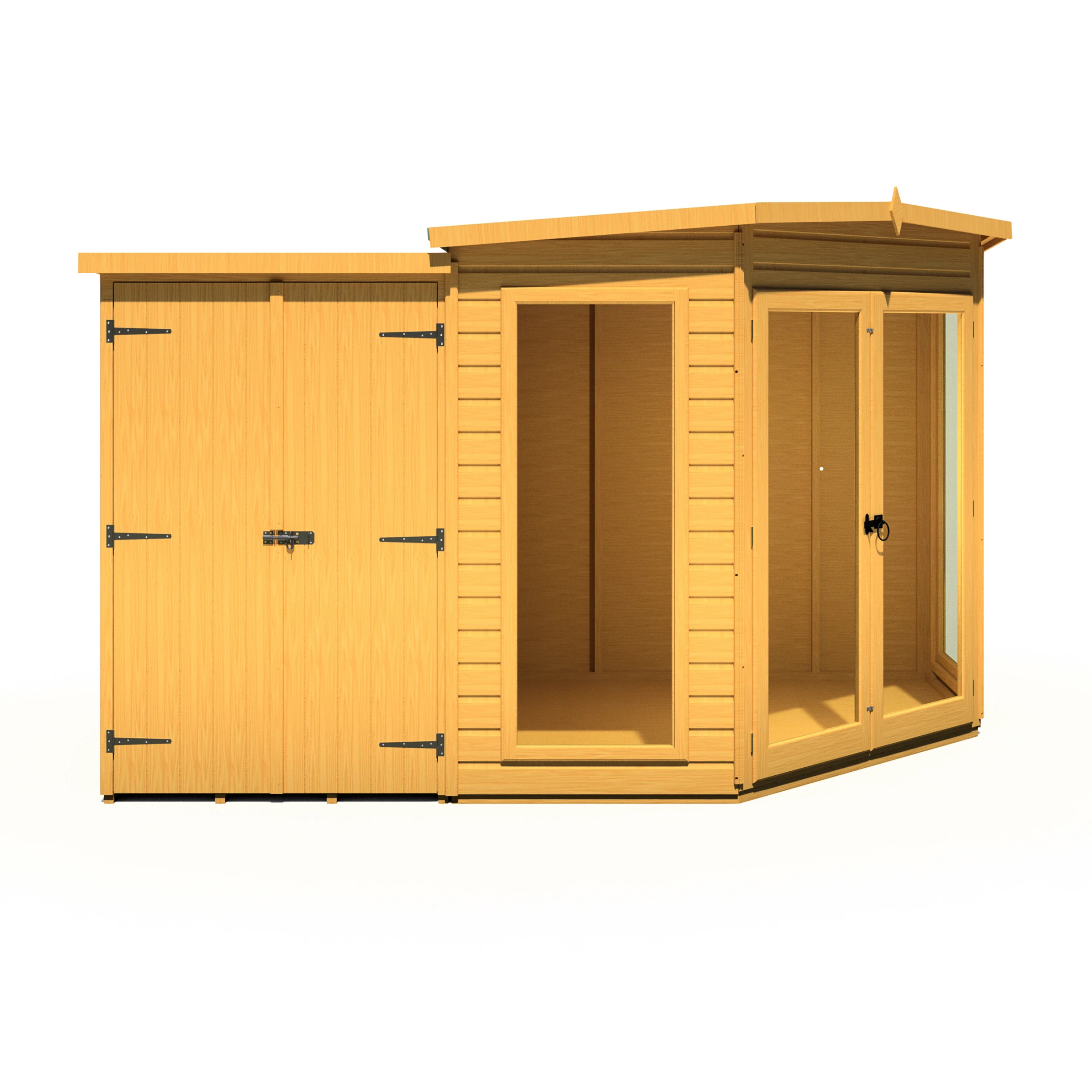 Shire Barclay 7x11 Corner Summerhouse with Side Shed - Image 5