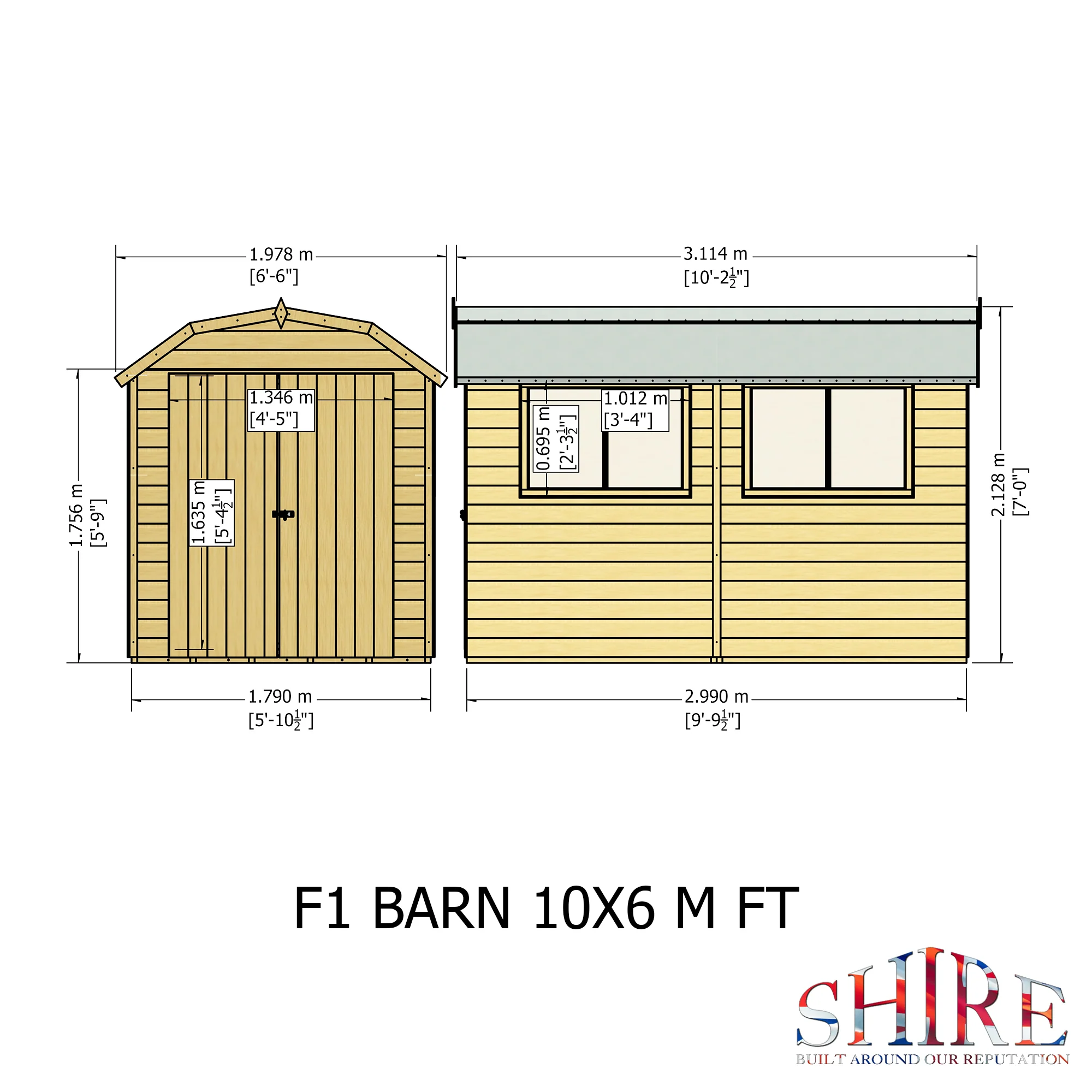 Shire Barn 10x6 Shed Workshop - Image 11
