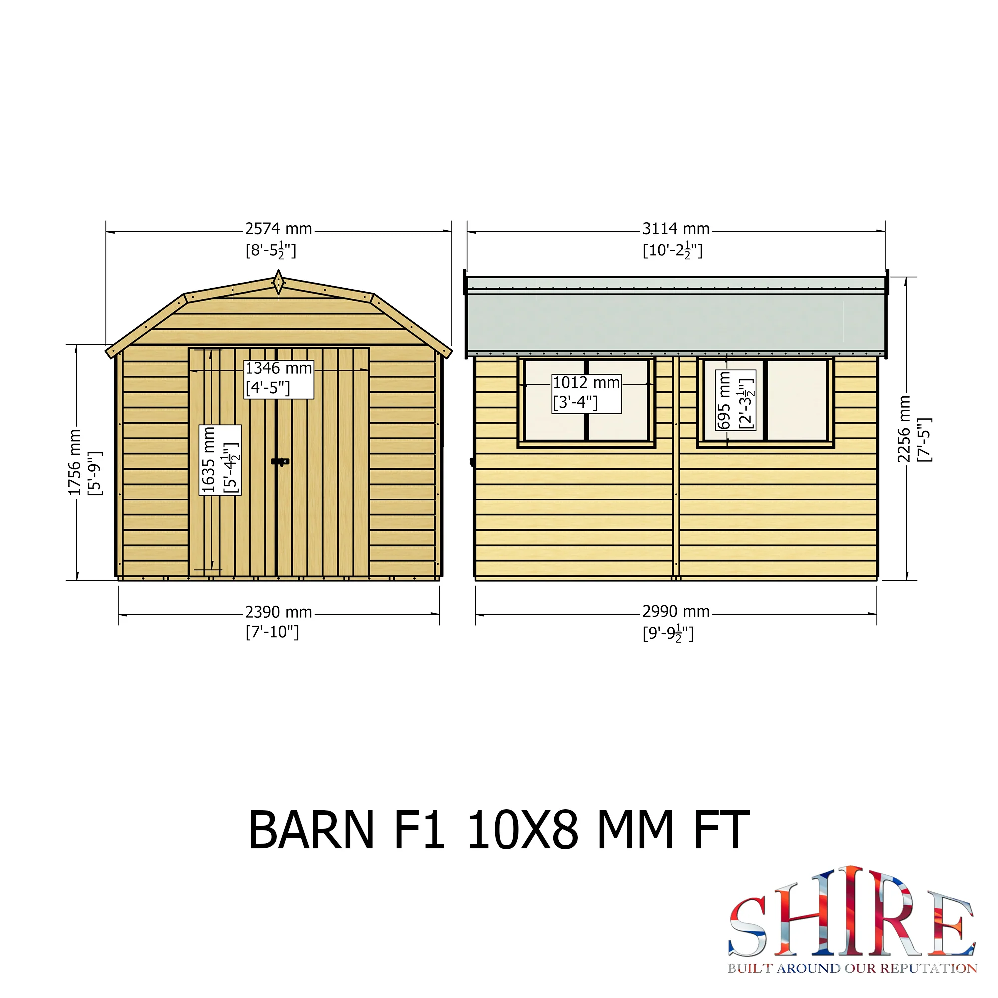 Shire Barn 10x8 Shed Workshop - Image 16