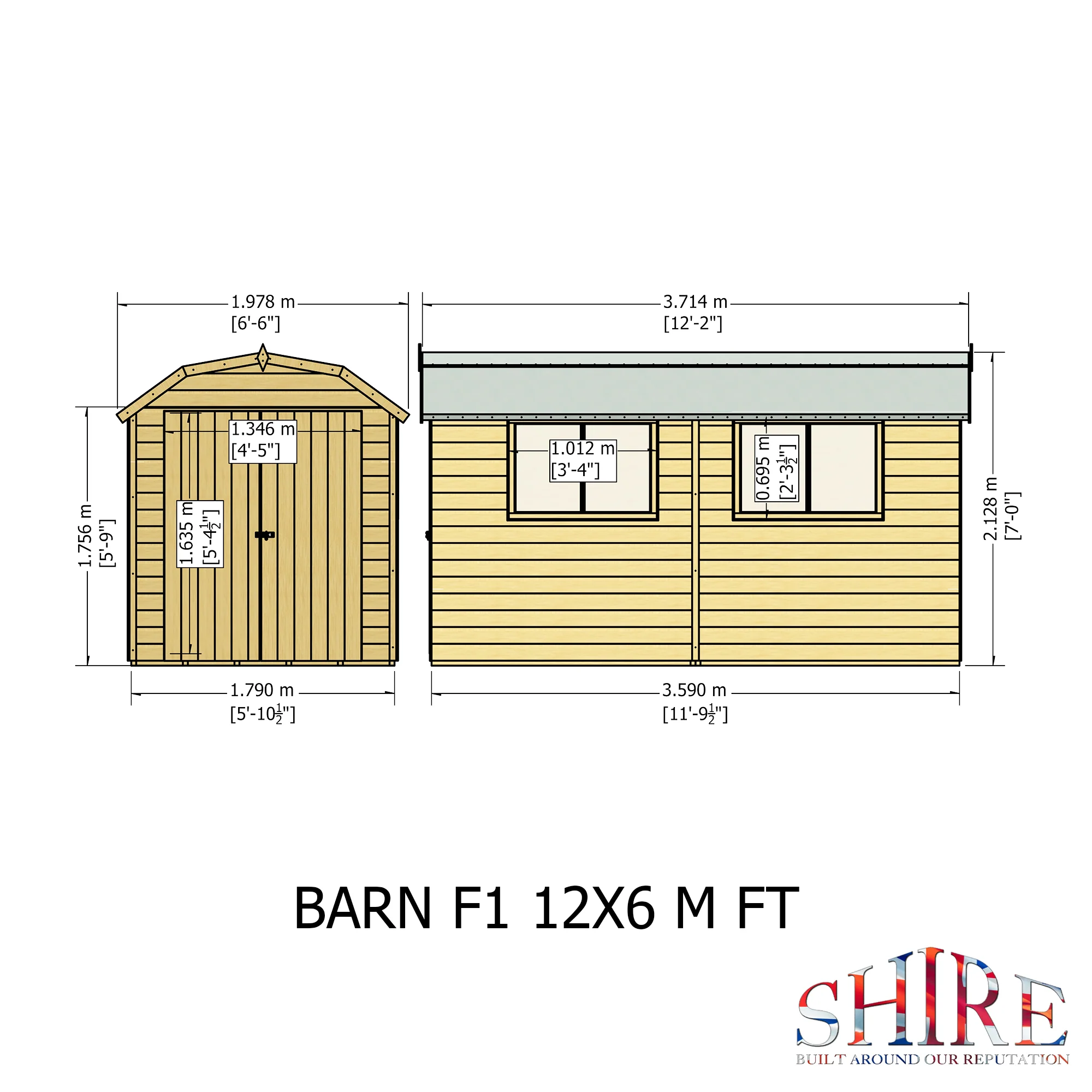 Shire Barn 12x6 Shed Workshop - Image 15