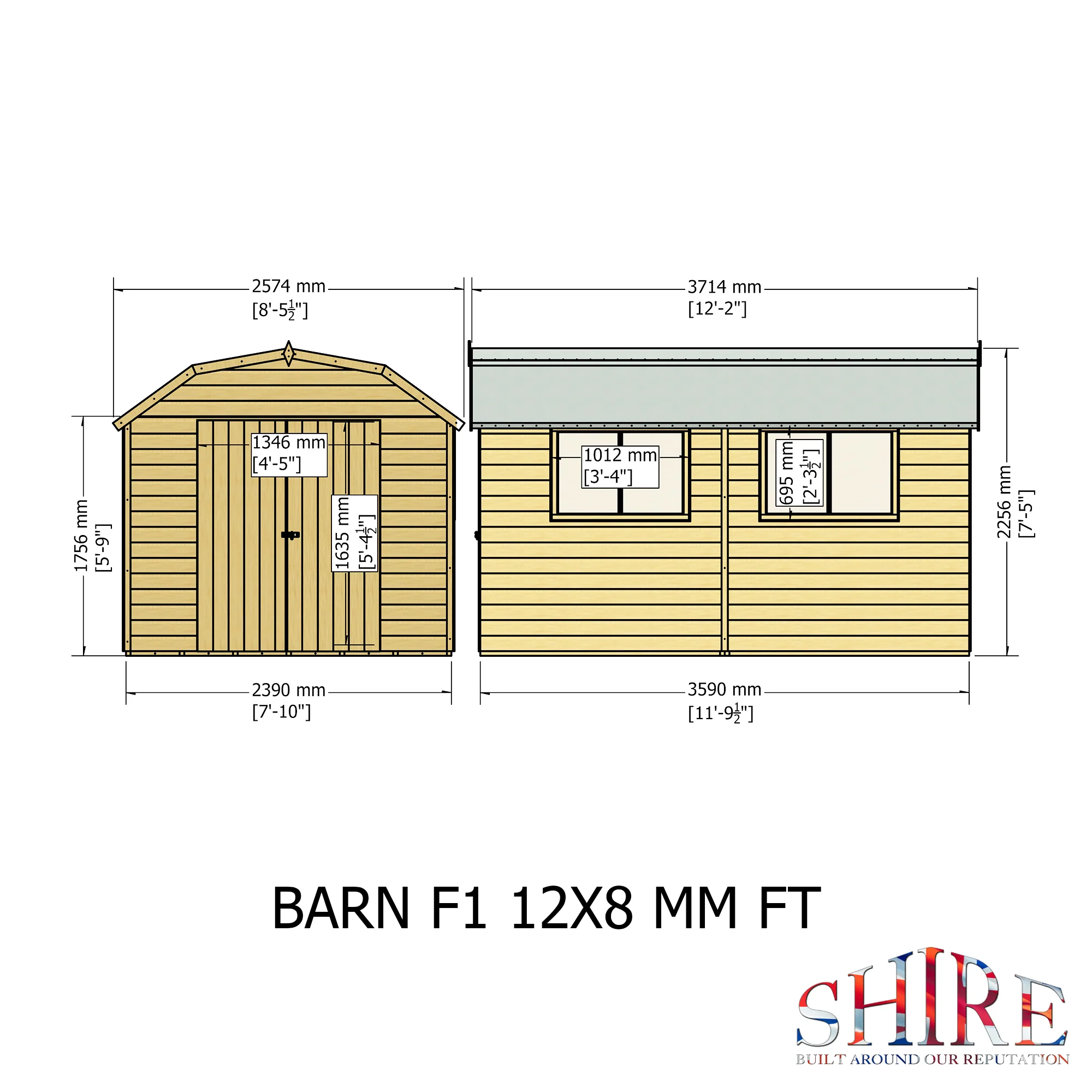 Shire Barn 12x8 Shed Workshop - Image 12