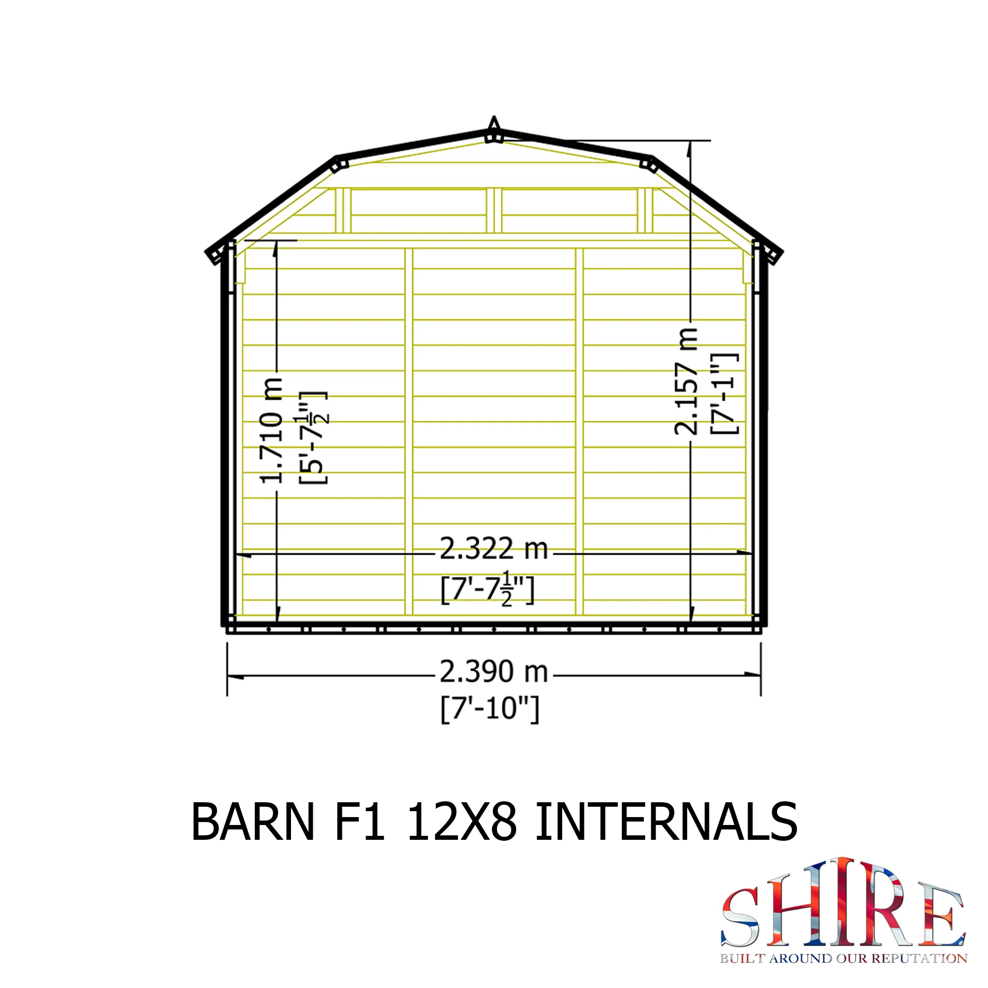 Shire Barn 12x8 Shed Workshop - Image 3