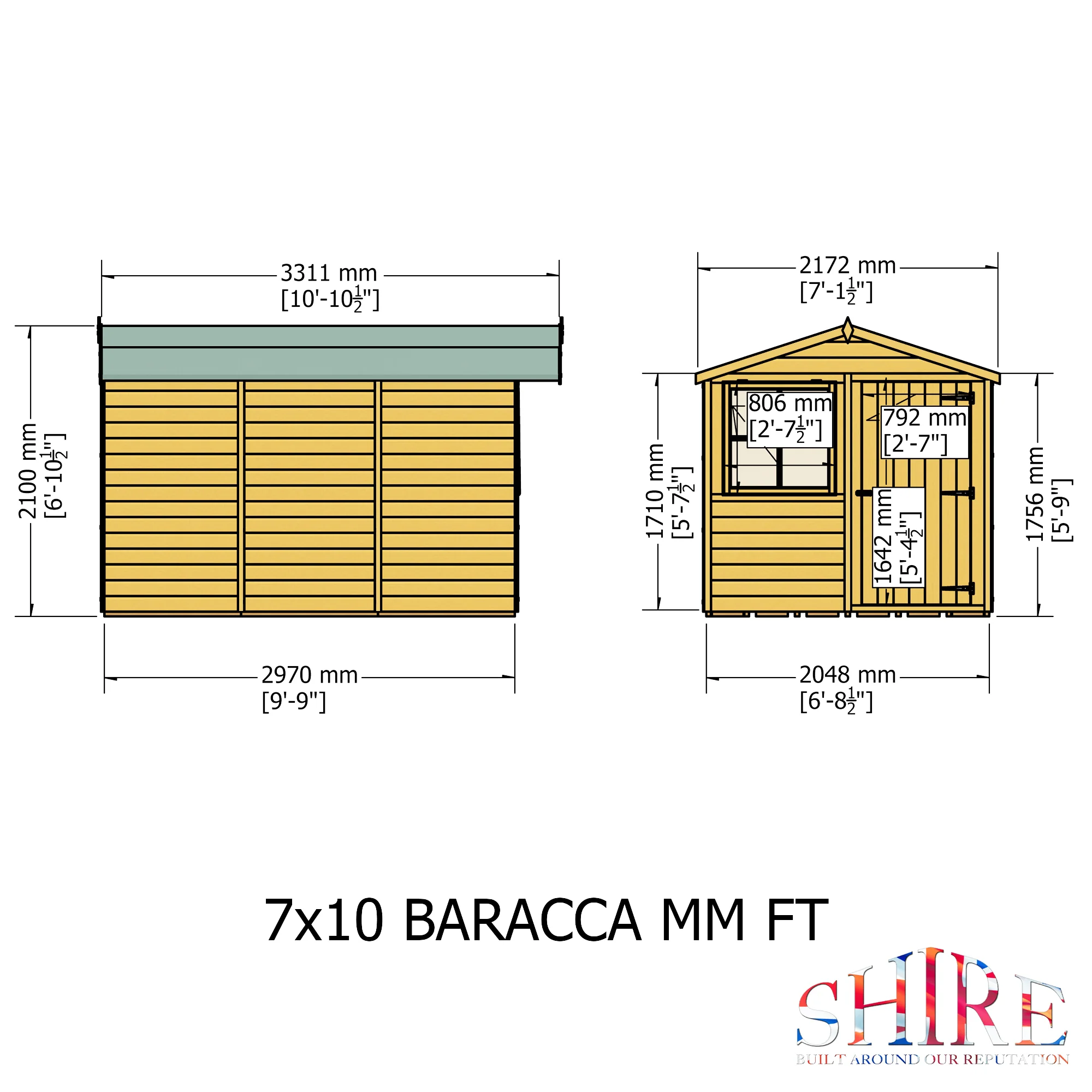 Shire Barraca 7x10 Shed - Image 3