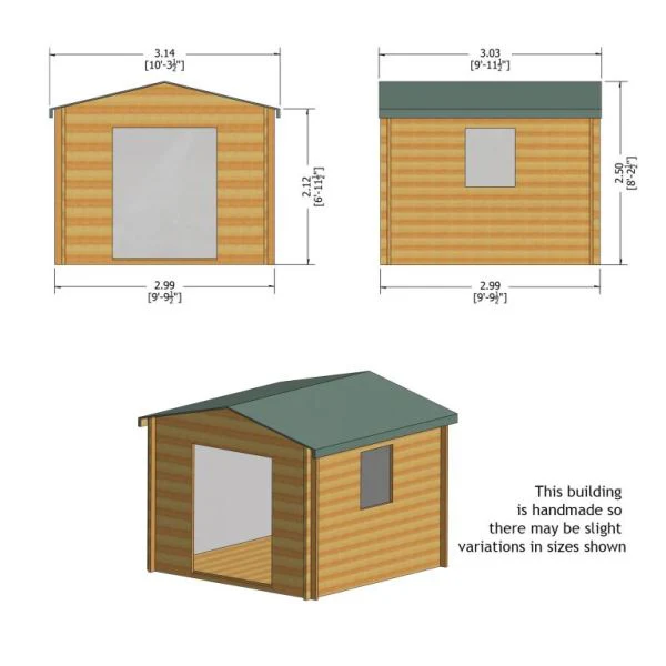 Shire Bradley 10x10 19mm Log Cabin - Image 3