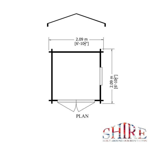 Shire Bradley 7x7 19mm Log Cabin - Image 2