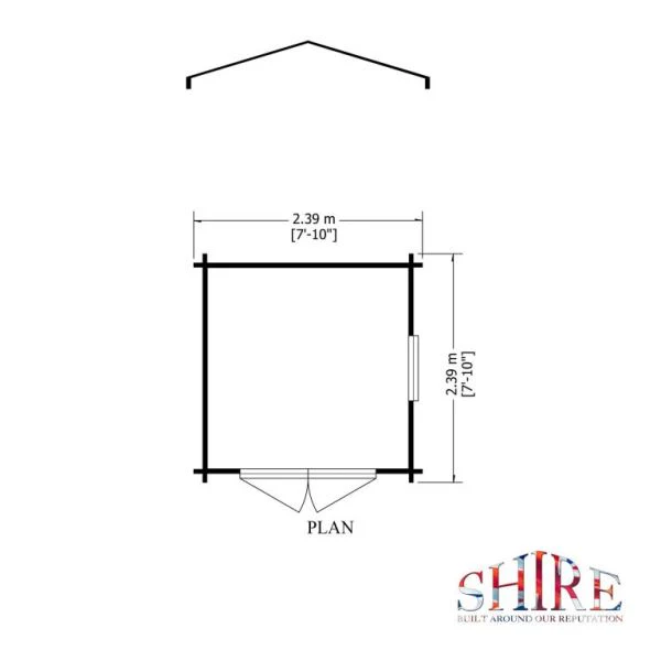 Shire Bradley 8x8 19mm Log Cabin - Image 3