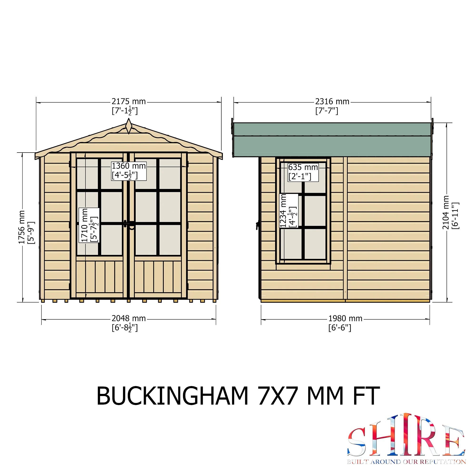 Shire Buckingham 7x7 Summerhouse - Image 4