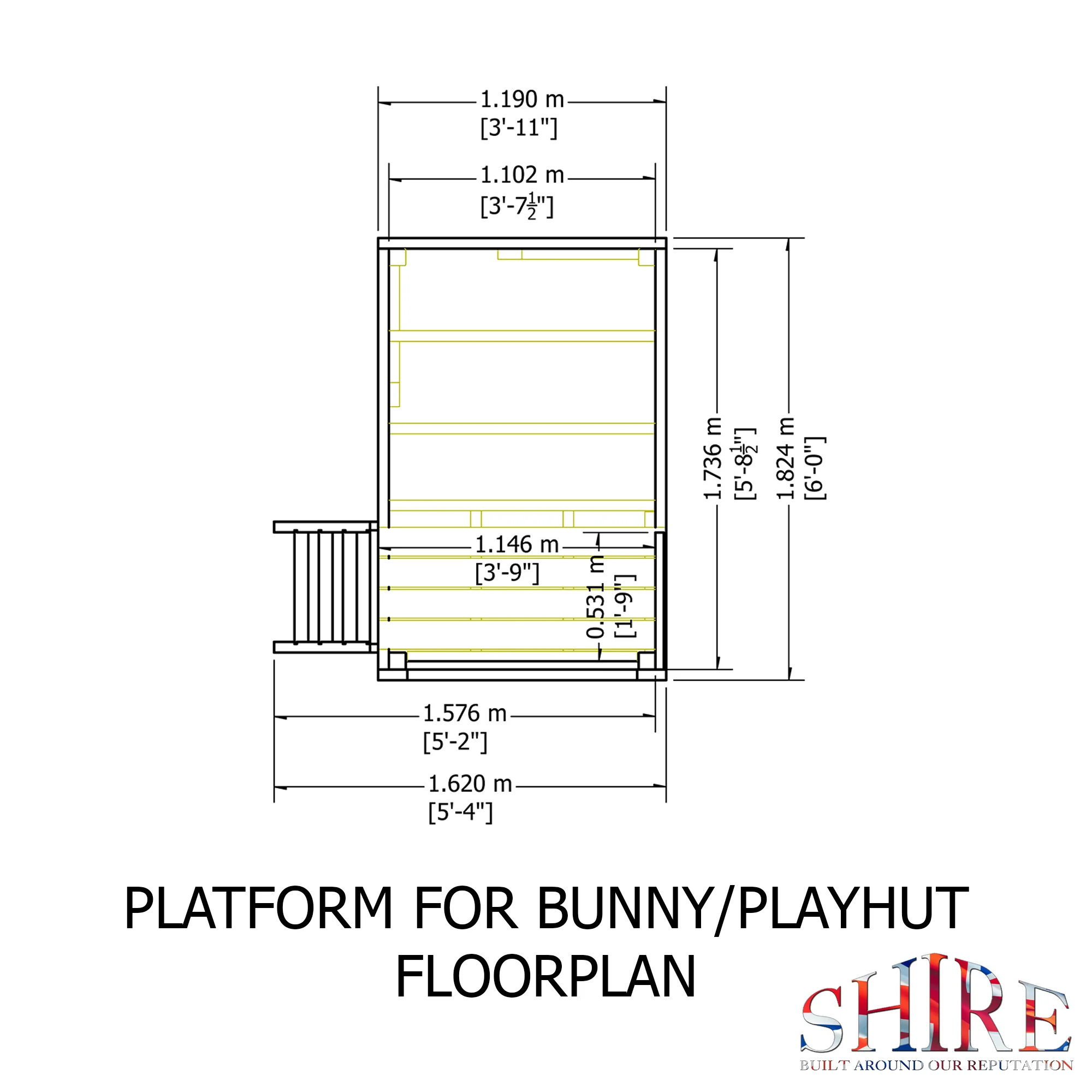 Shire Bunny + Platfom 6x4 Playhouse - Image 3
