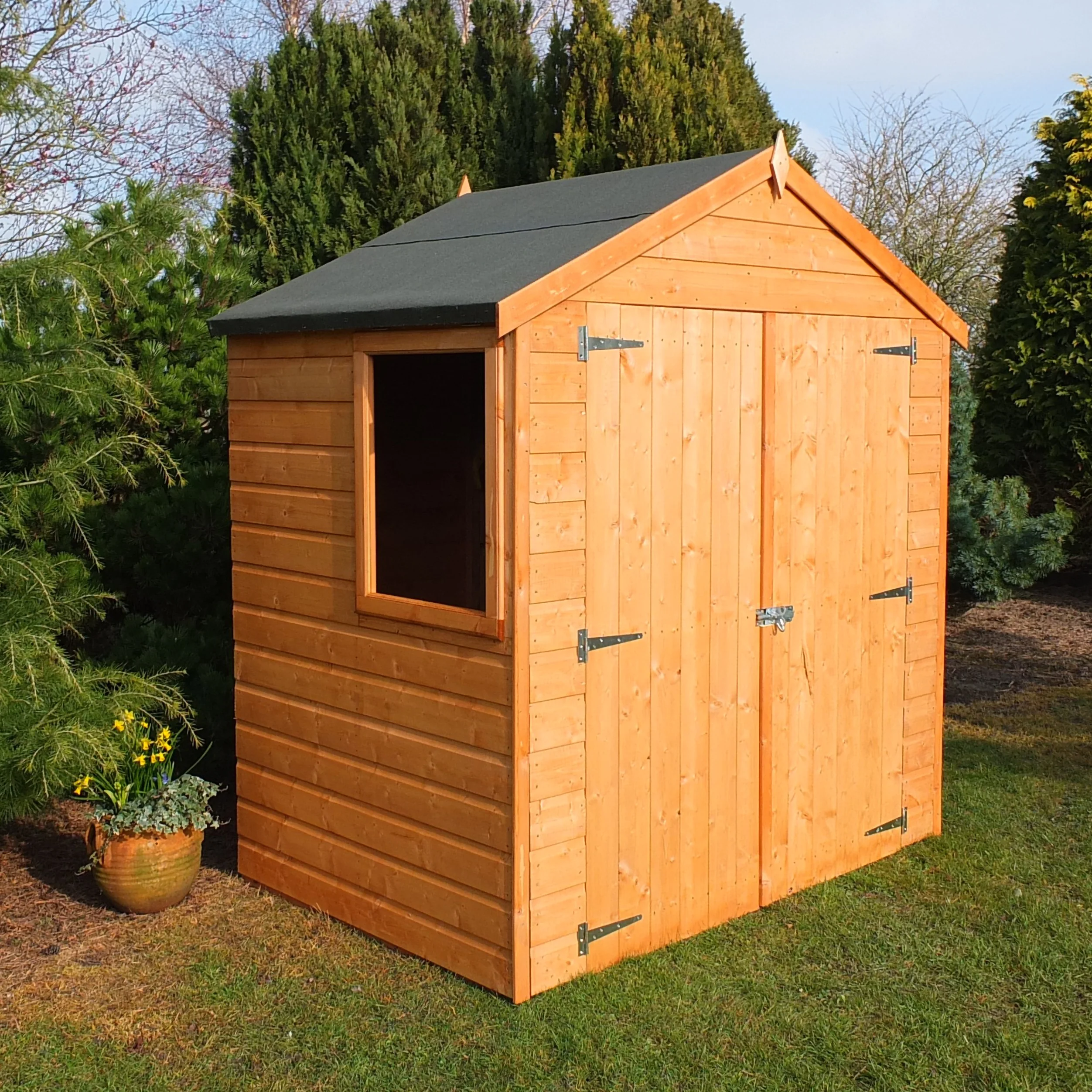 Shire Bute Shiplap Apex Double Door 4x6 Shed - Image 2