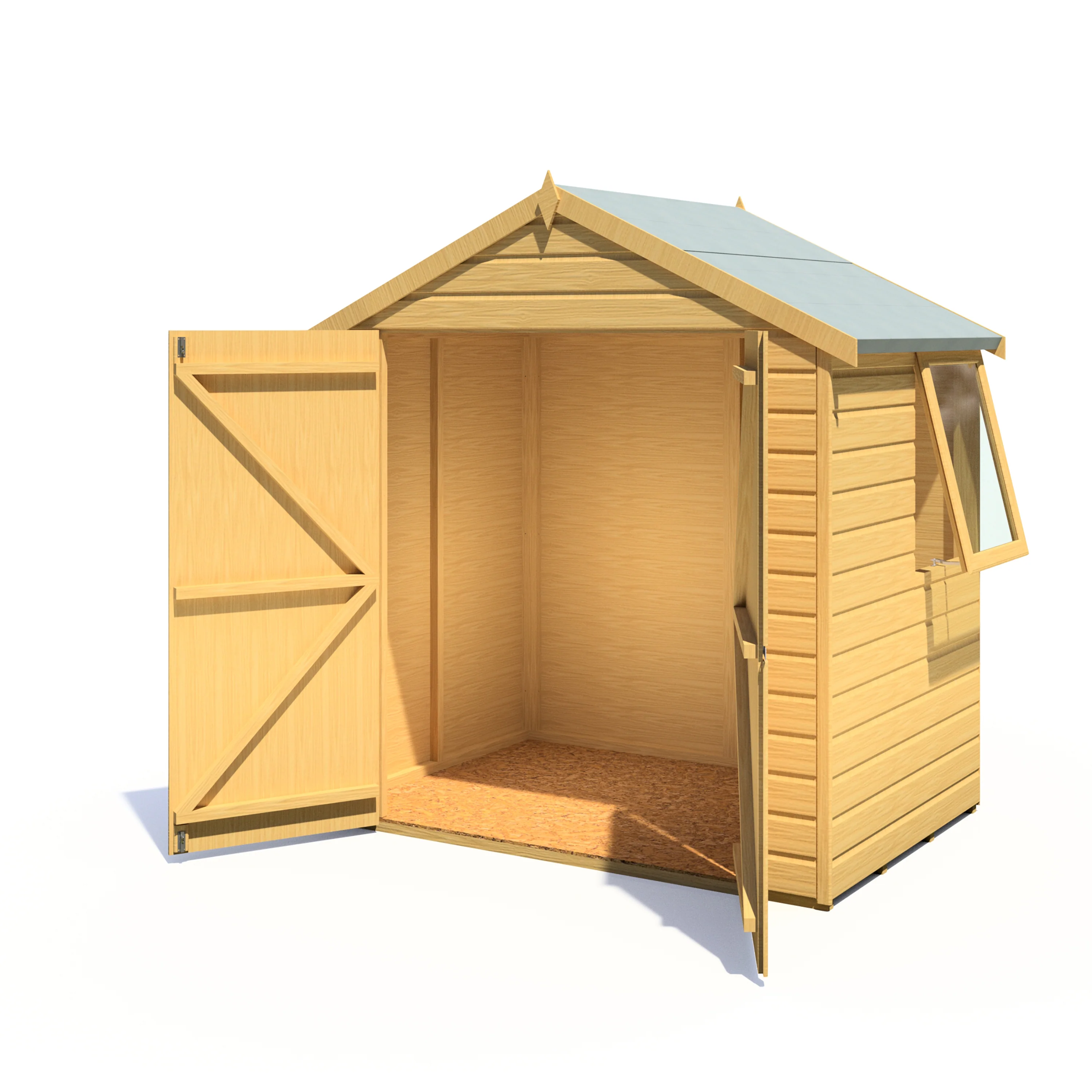 Shire Bute Shiplap Apex Double Door 4x6 Shed - Image 6