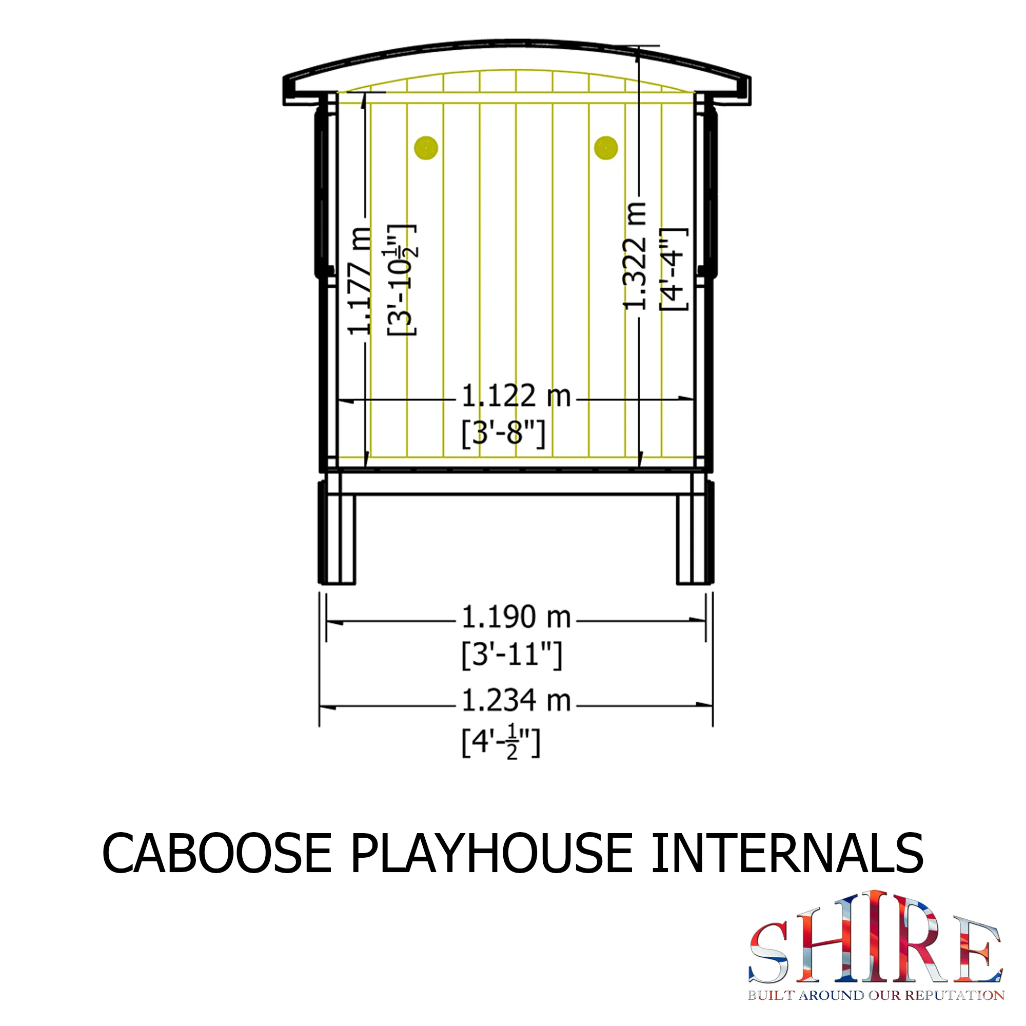 Shire Caboose 4x8 Playhouse - Image 3