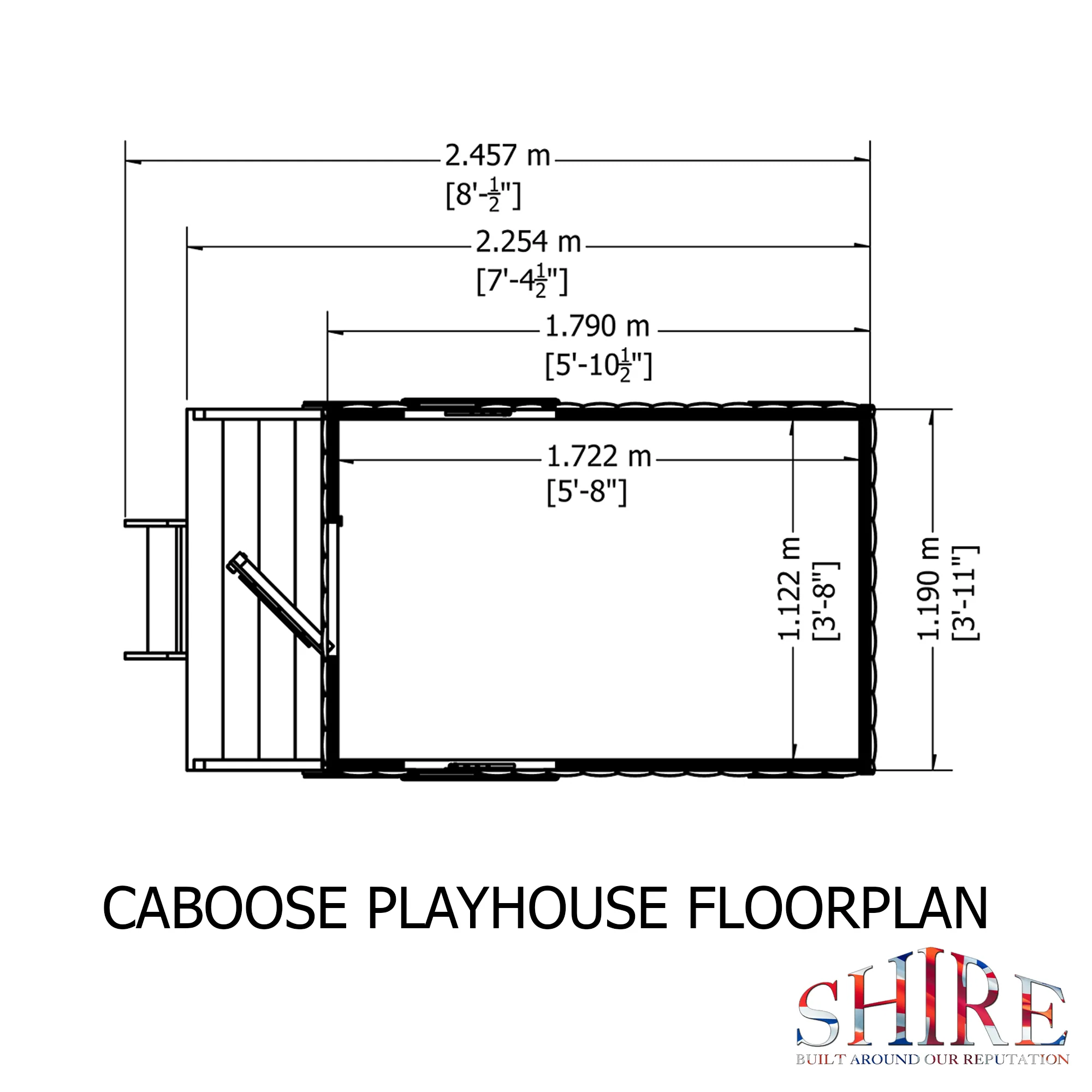 Shire Caboose 4x8 Playhouse - Image 5