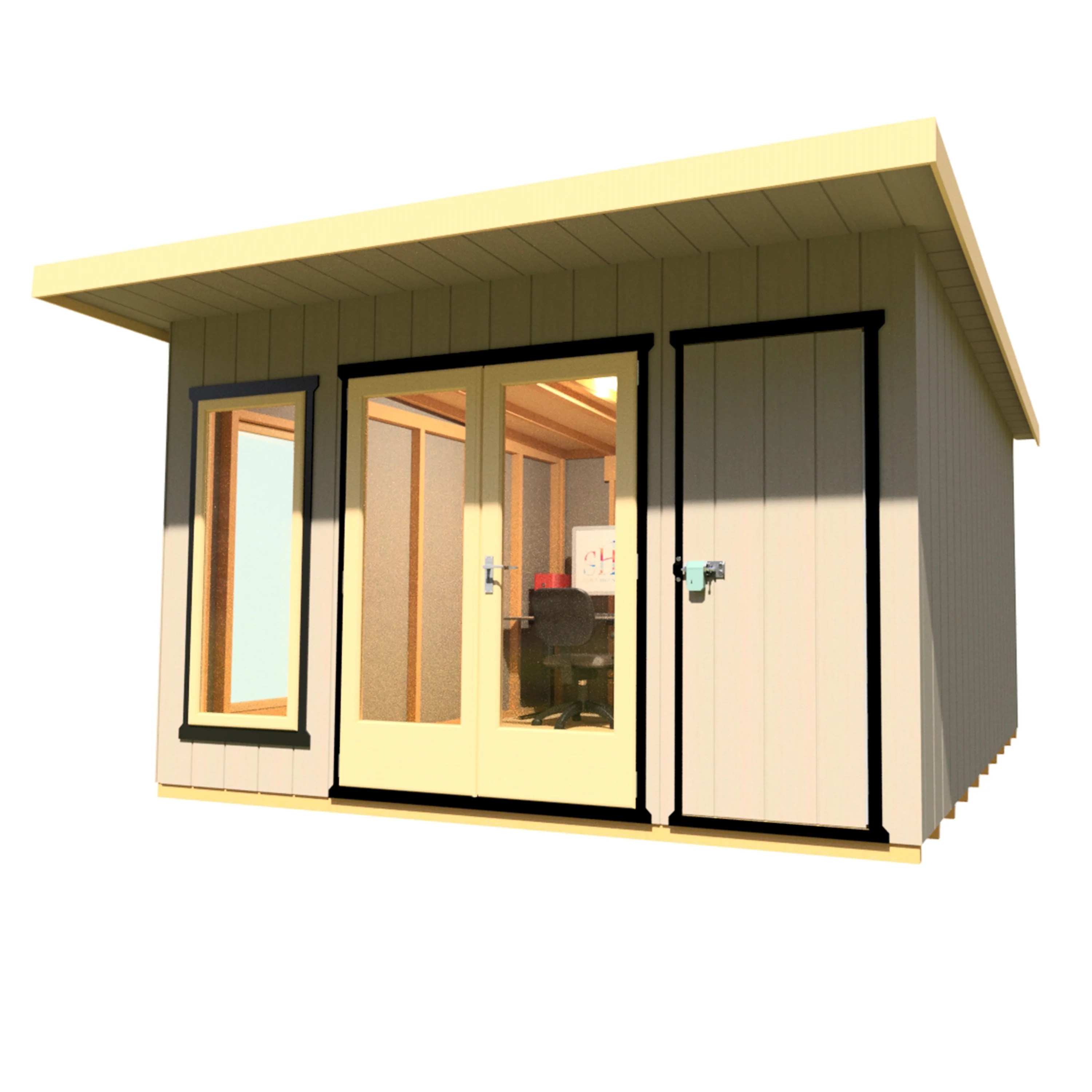 Shire Cali 12x12 Garden Office with Storage - Image 2
