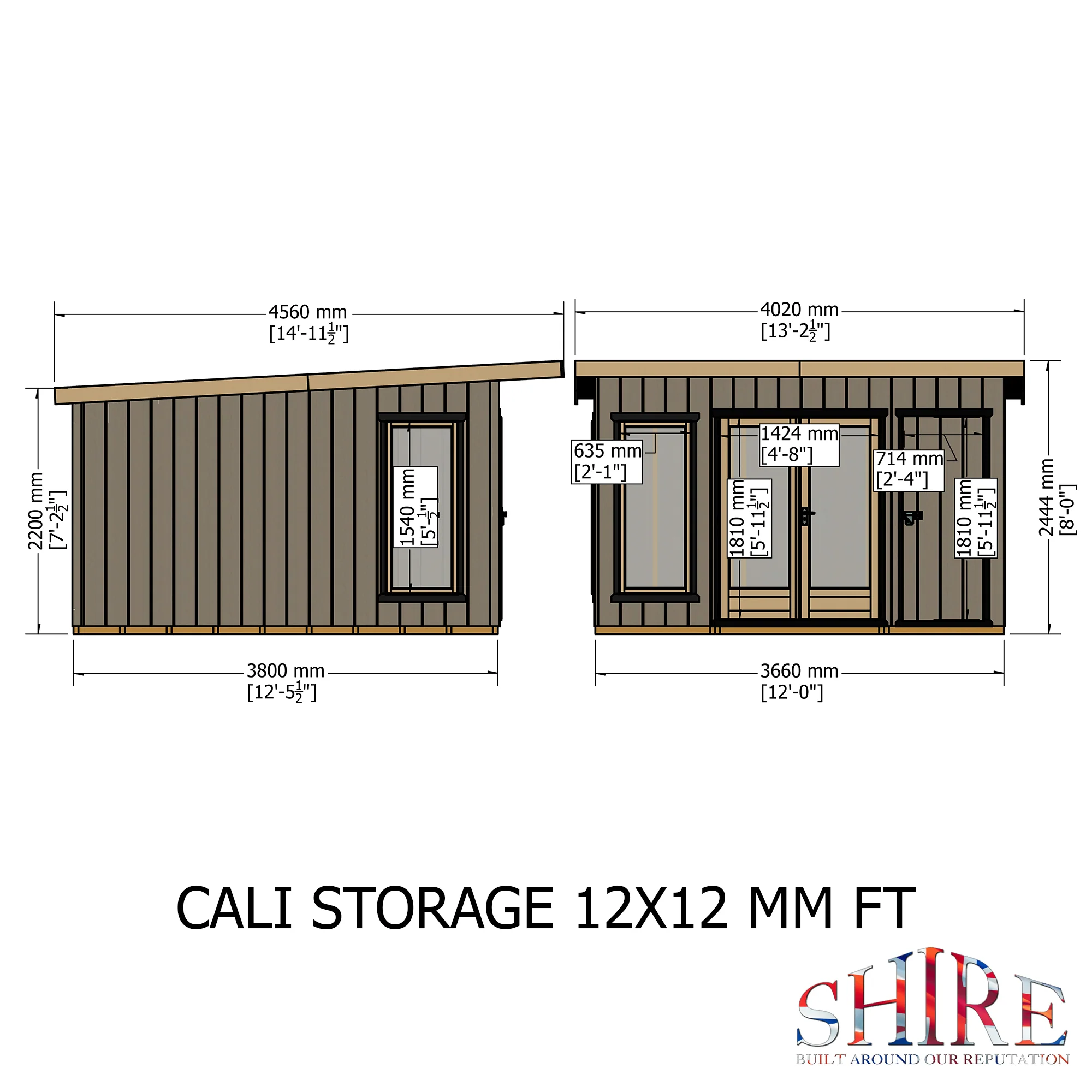 Shire Cali 12x12 Garden Office with Storage - Image 5