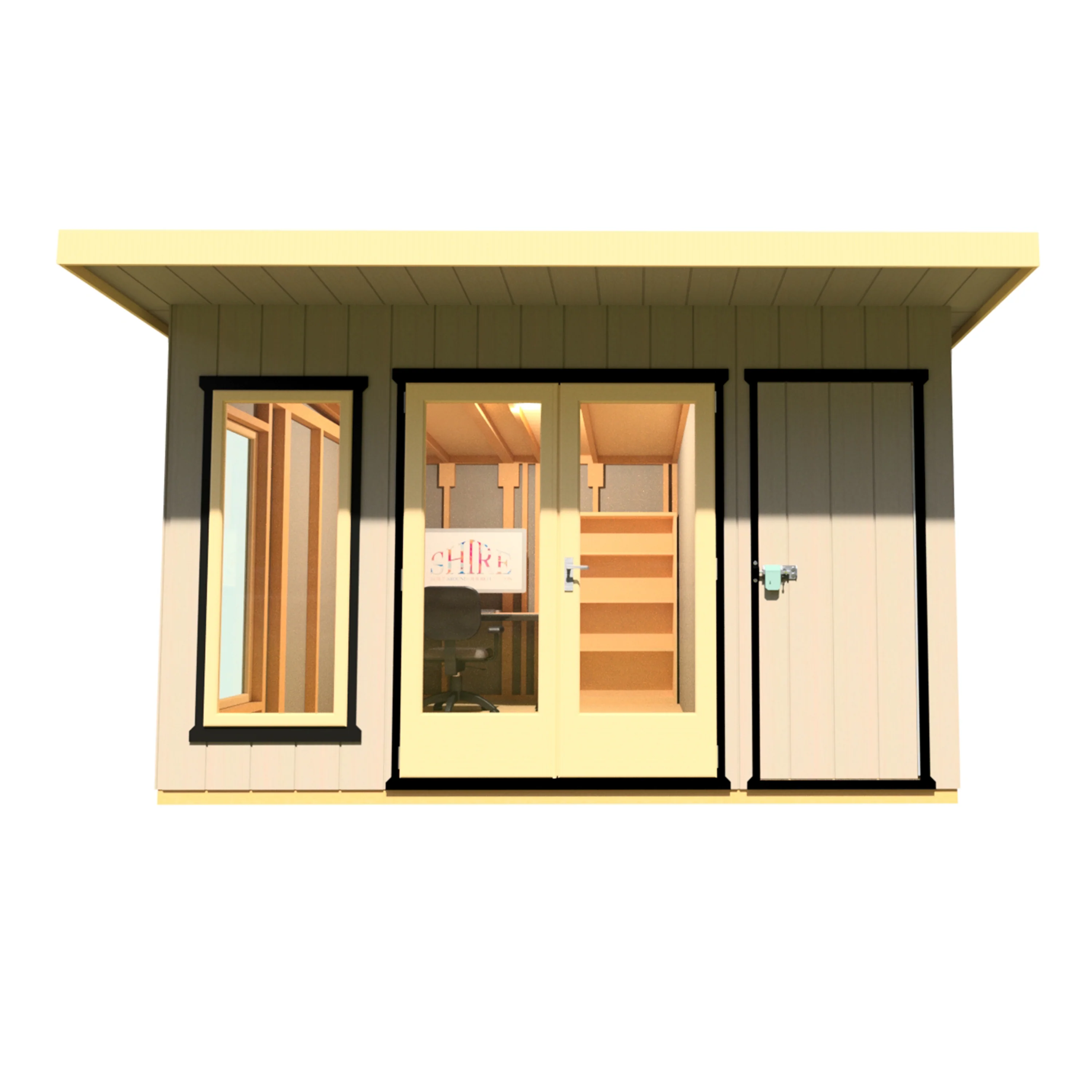 Shire Cali 12x12 Garden Office with Storage - Image 8