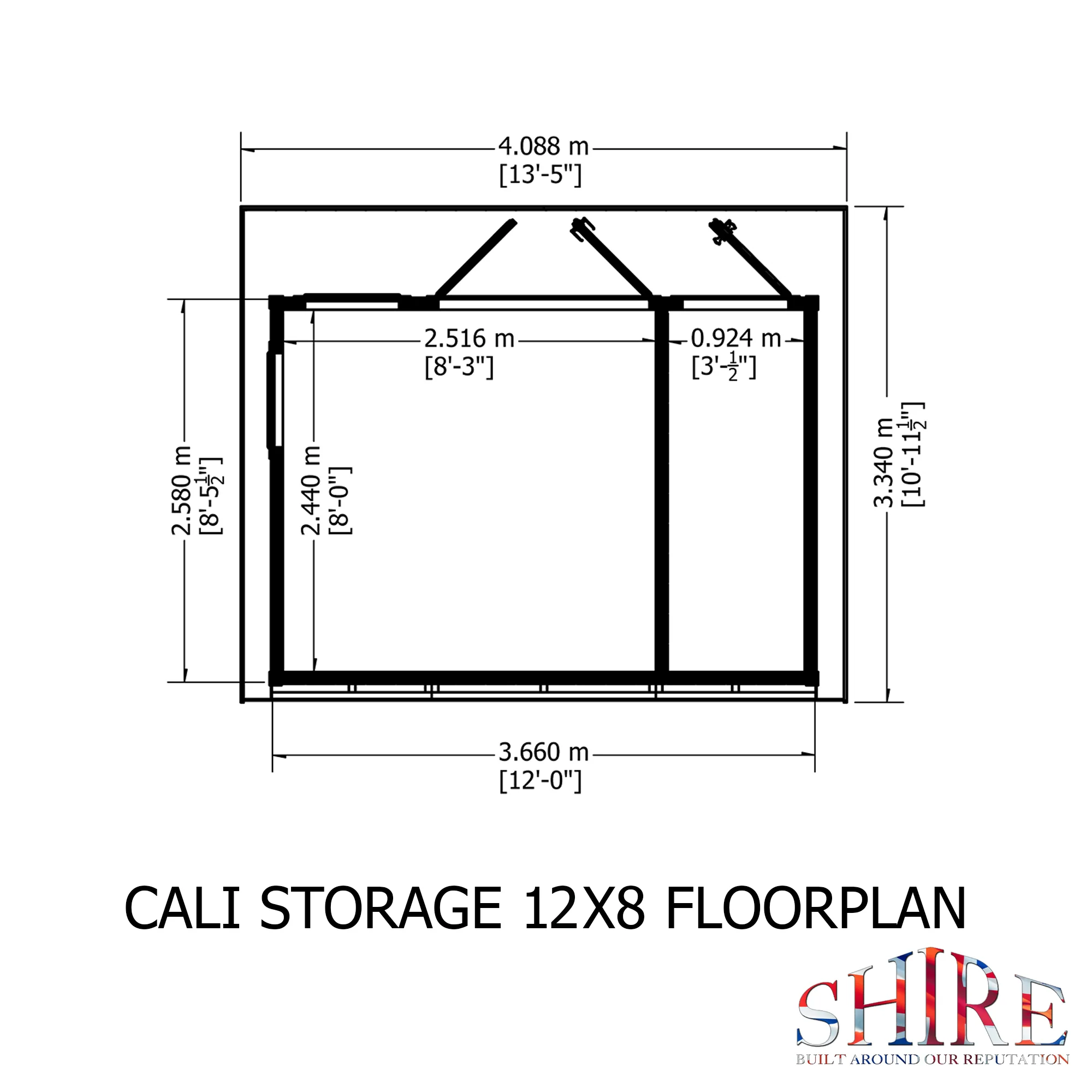 Shire Cali 12x8 Garden Office with Storage - Image 12