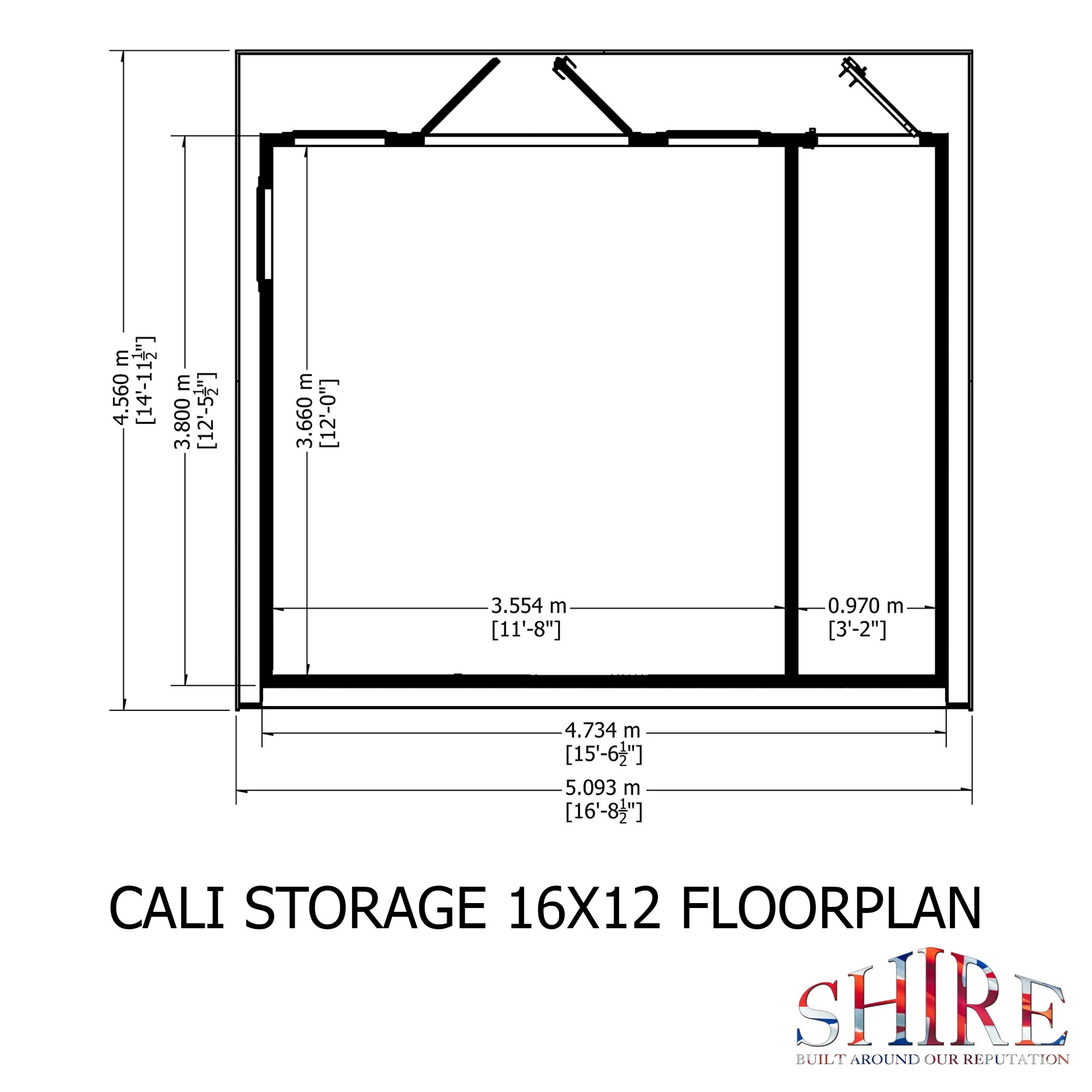 Shire Cali 16x12 Garden Office with Storage - Image 10