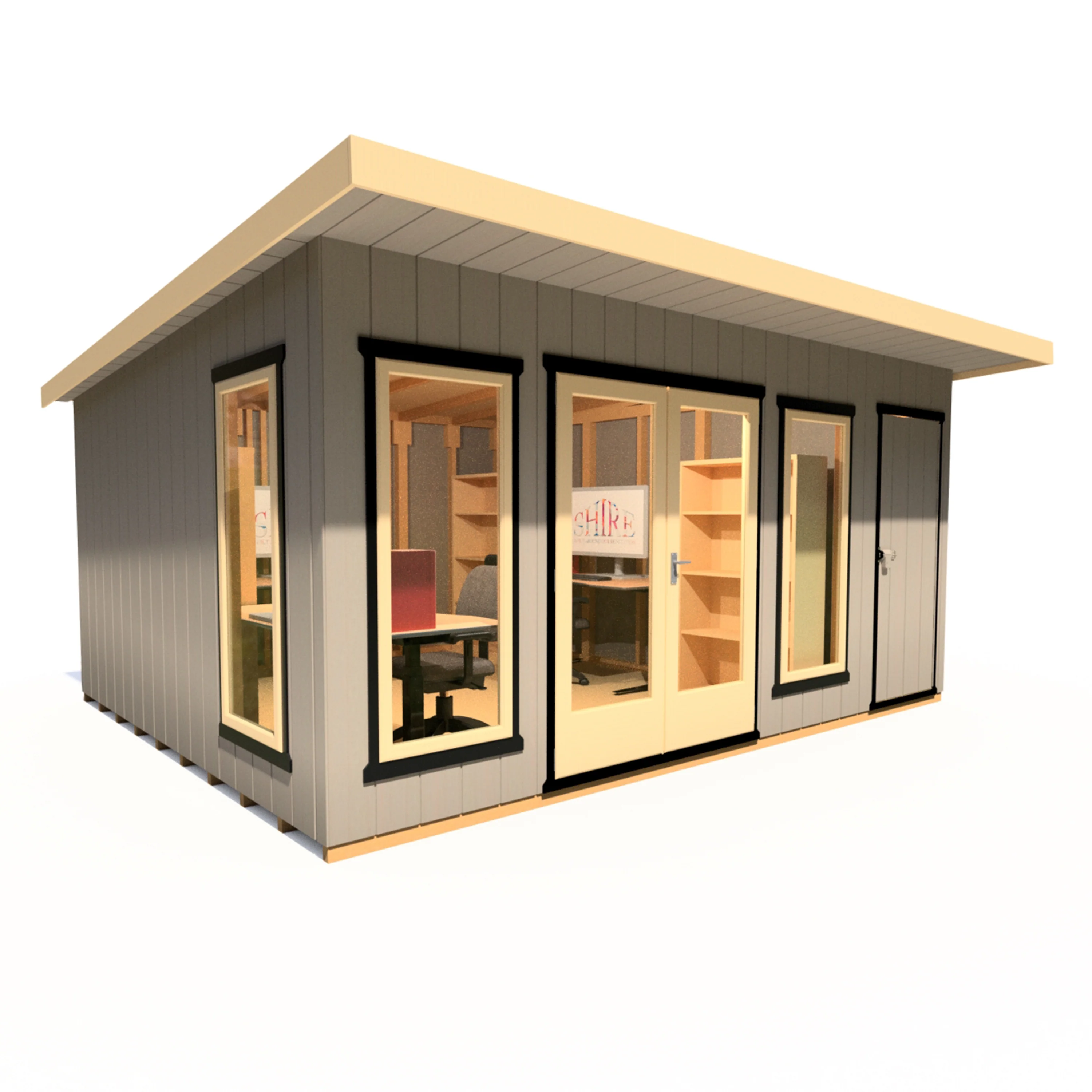 Shire Cali 16x12 Garden Office with Storage - Image 11