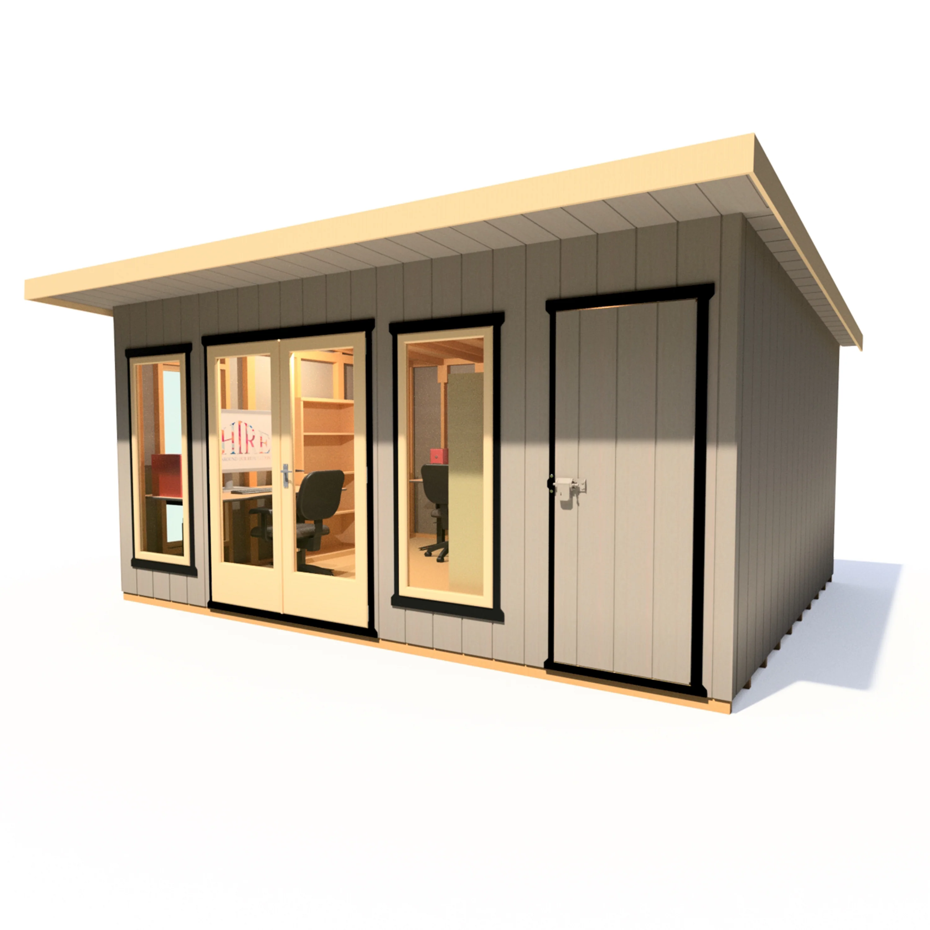 Shire Cali 16x12 Garden Office with Storage - Image 7