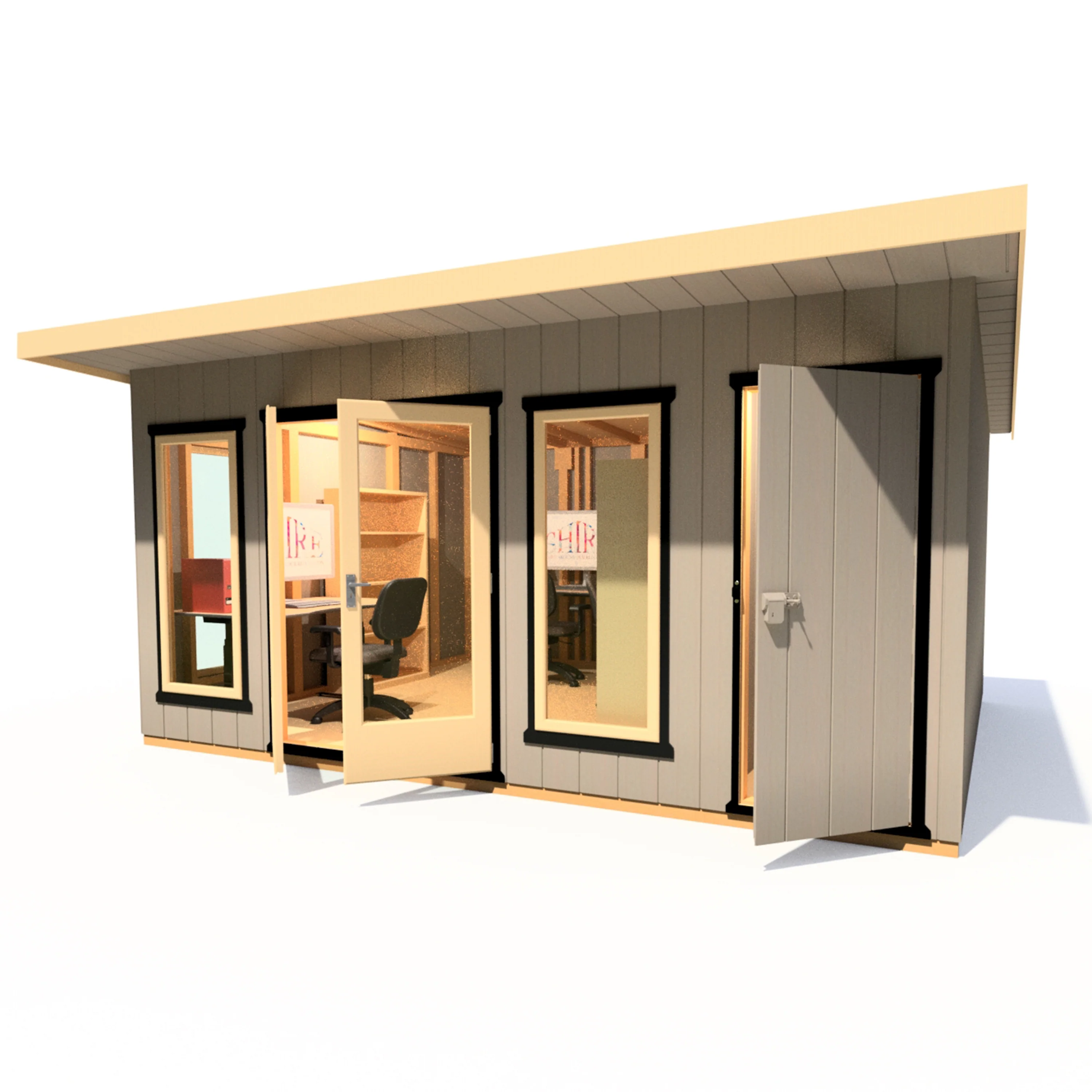Shire Cali 16x12 Garden Office with Storage - Image 8