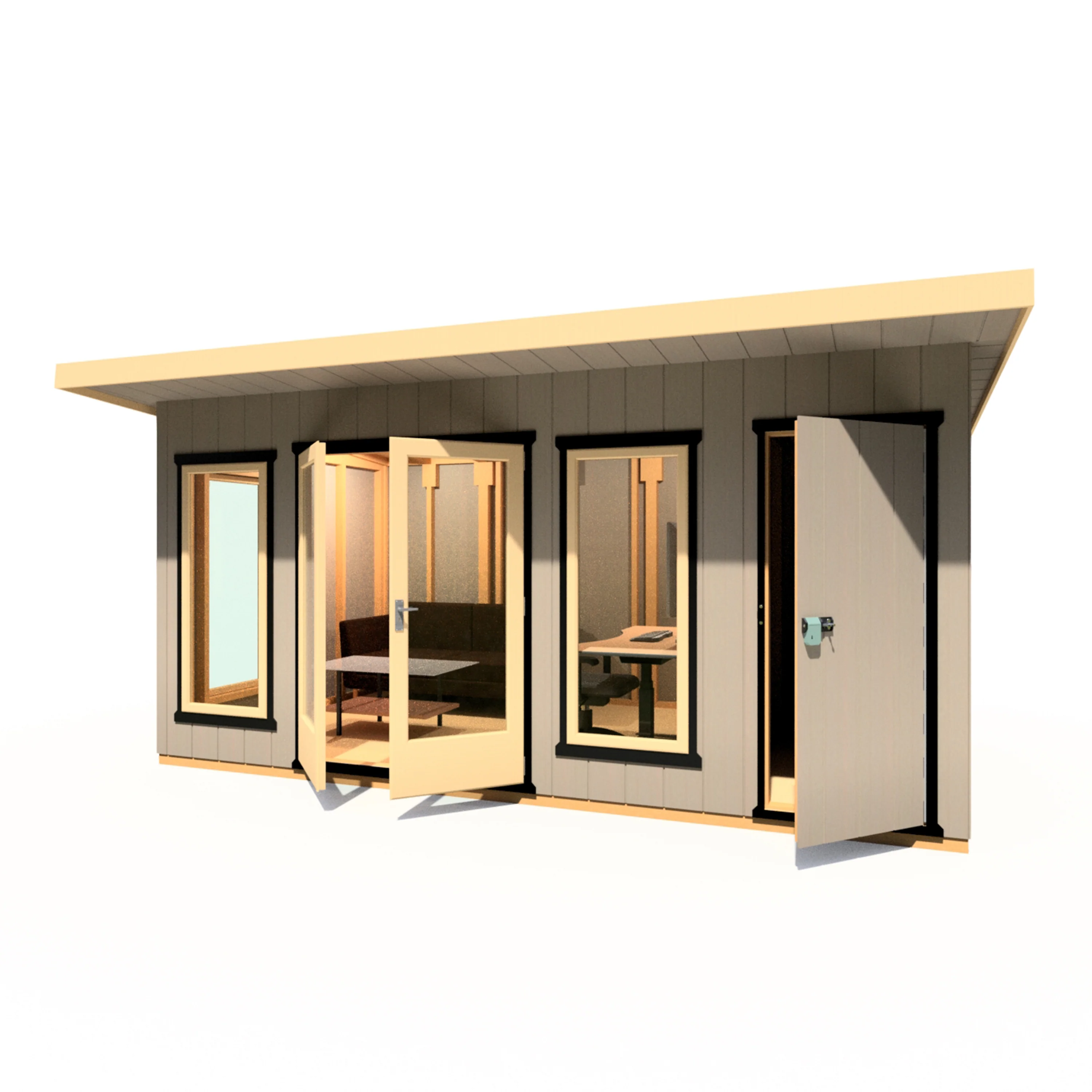 Shire Cali 16x8 Garden Office with Storage - Image 2