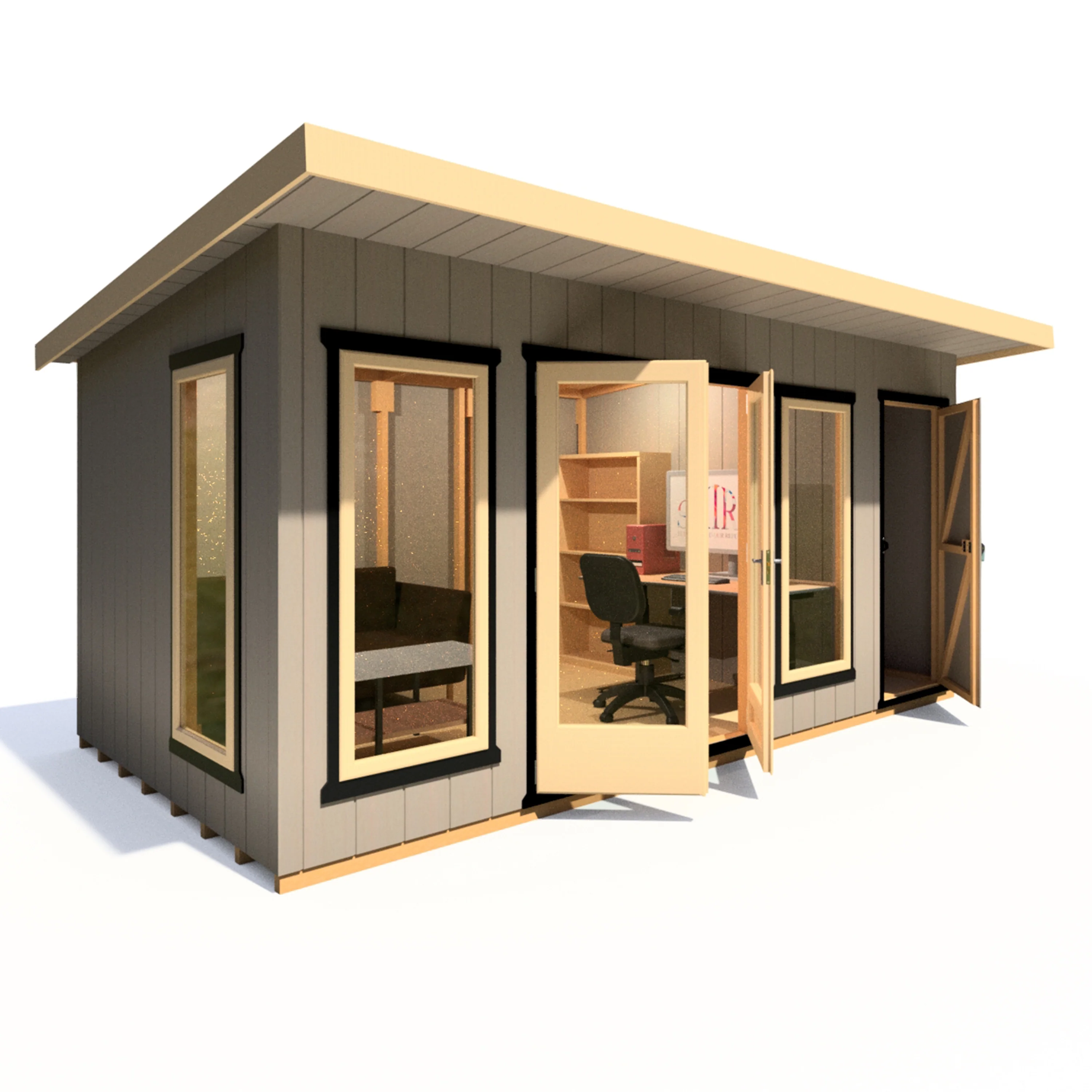 Shire Cali 16x8 Garden Office with Storage - Image 8