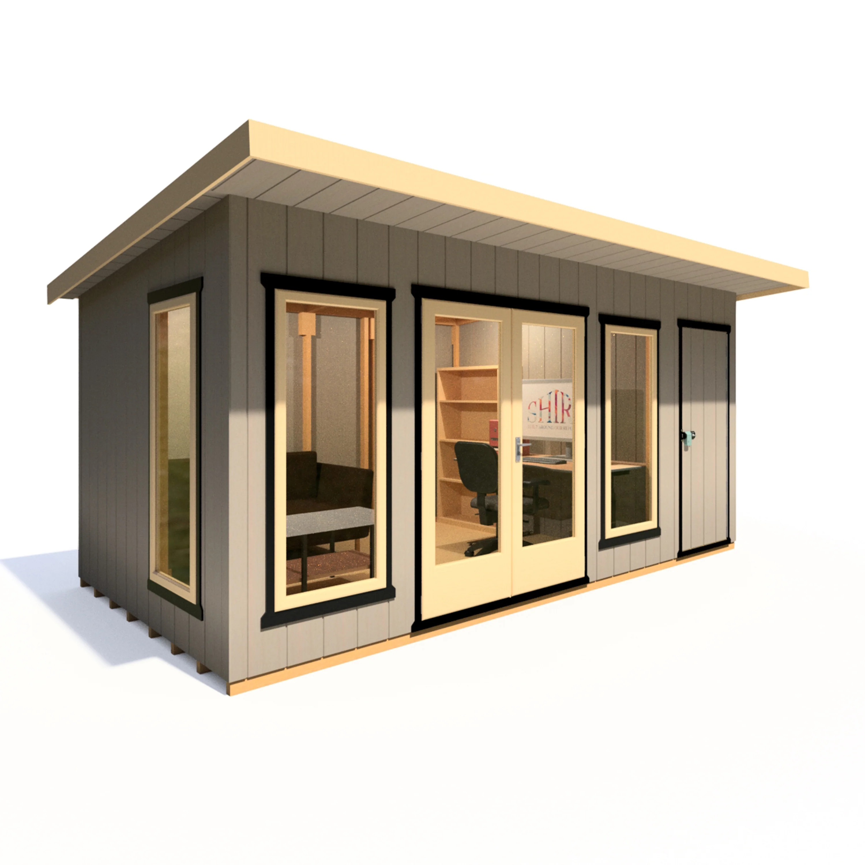 Shire Cali 16x8 Garden Office with Storage - Image 9
