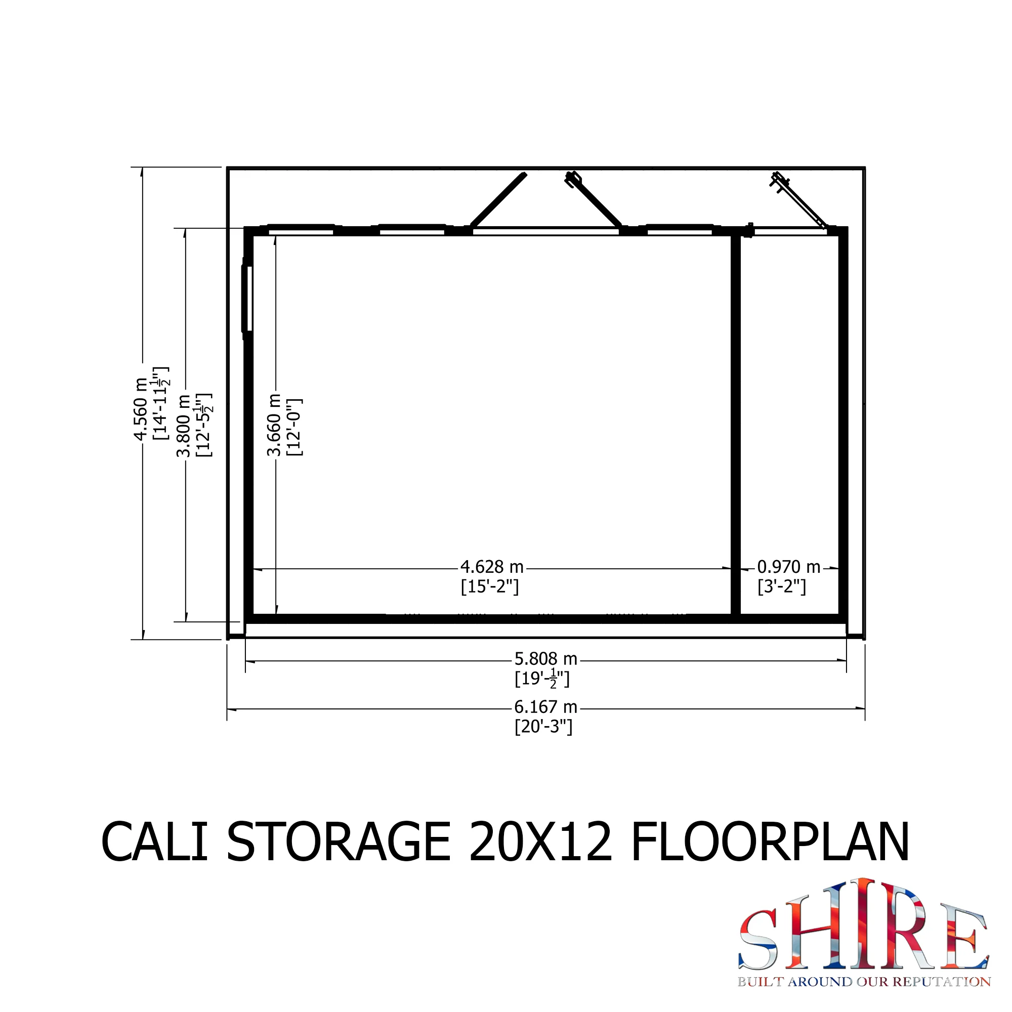 Shire Cali 20x12 Garden Office with Storage - Image 11