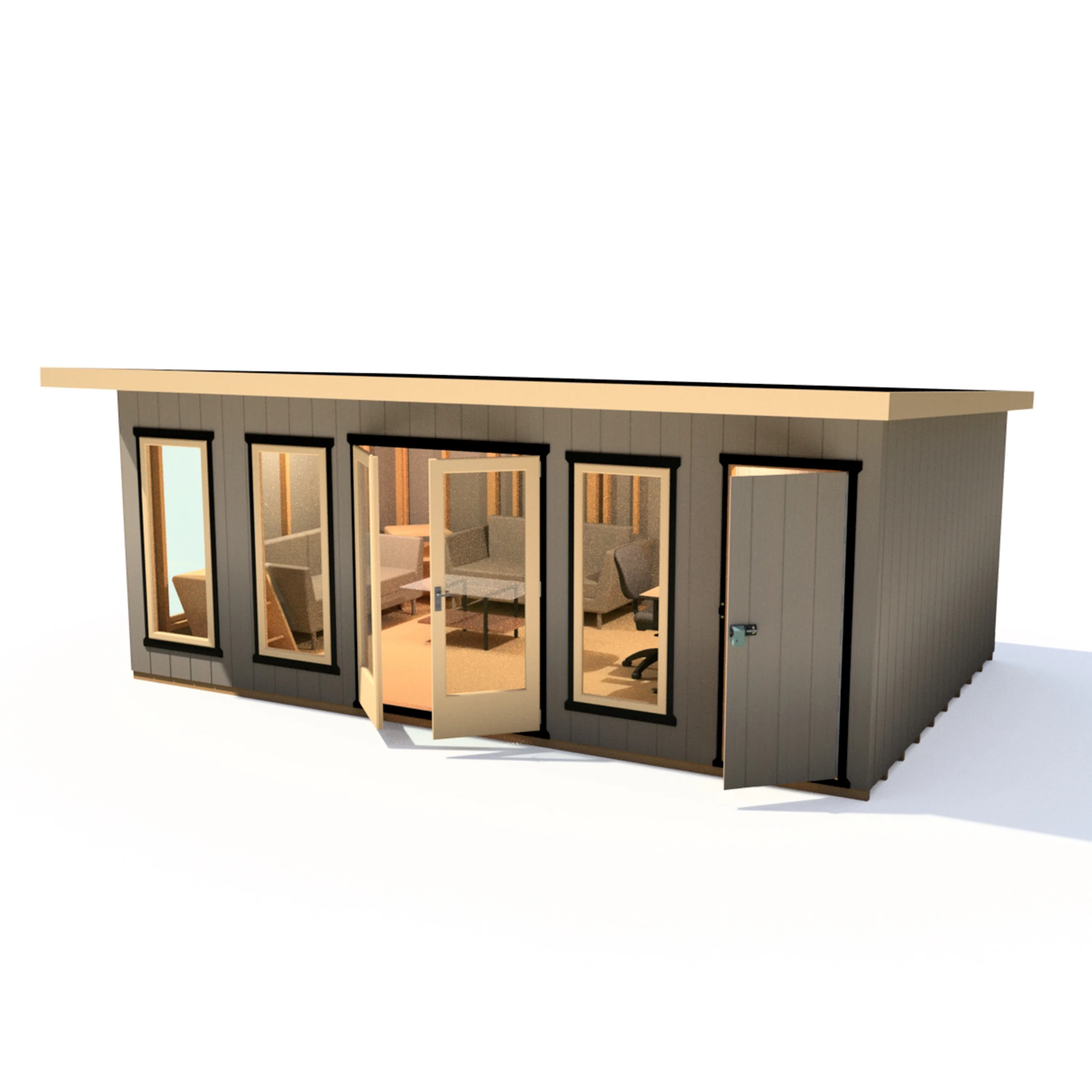 Shire Cali 20x12 Garden Office with Storage - Image 3