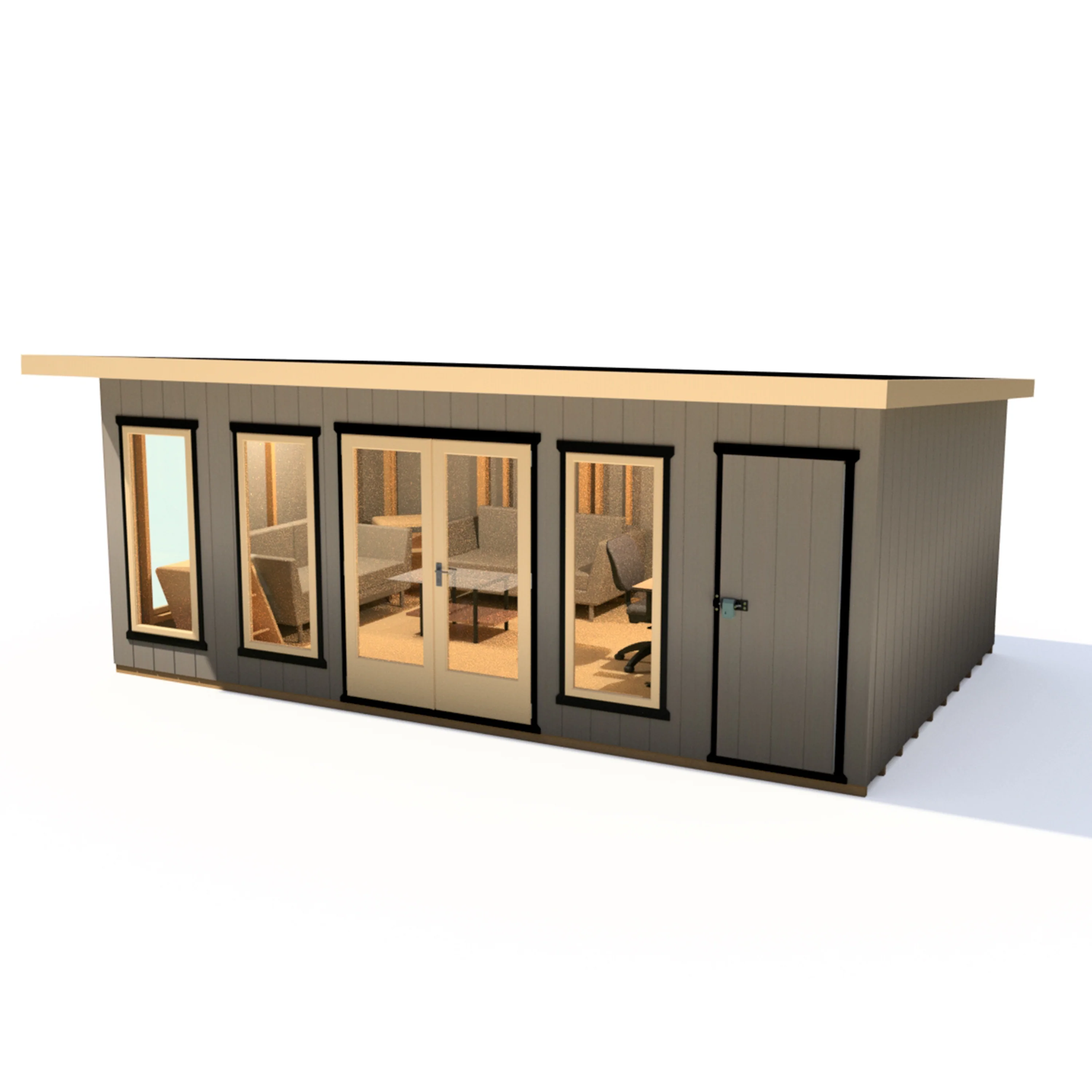 Shire Cali 20x12 Garden Office with Storage - Image 4