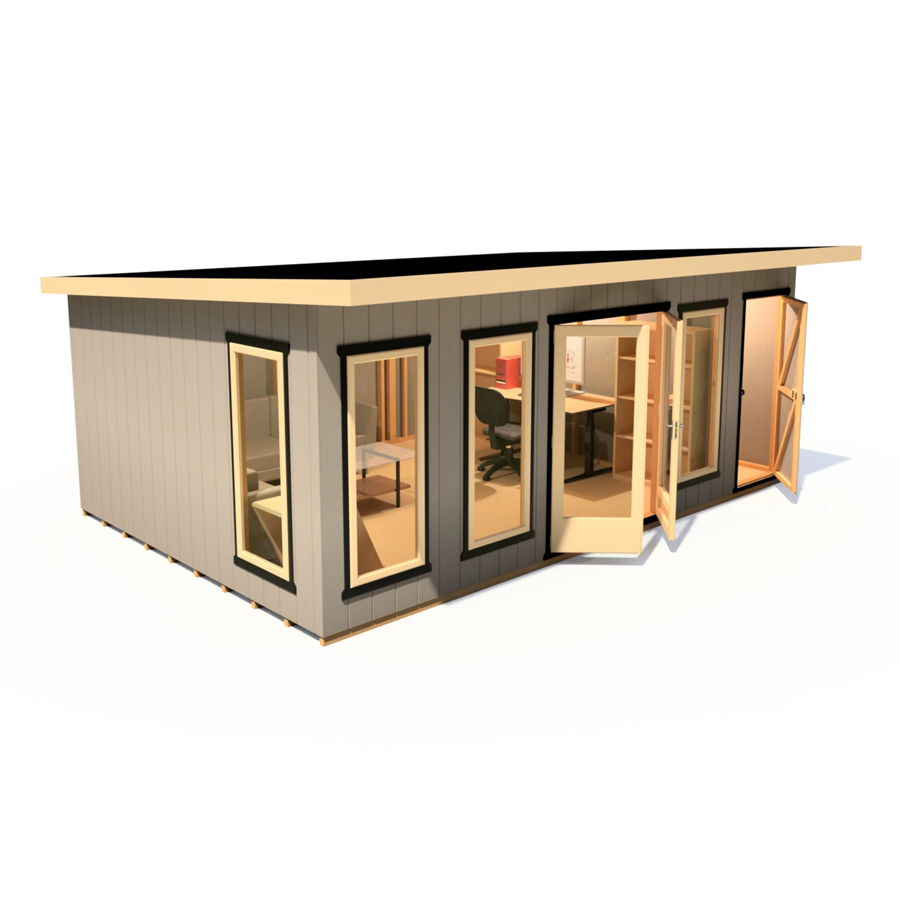 Shire Cali 20x12 Garden Office with Storage - Image 5