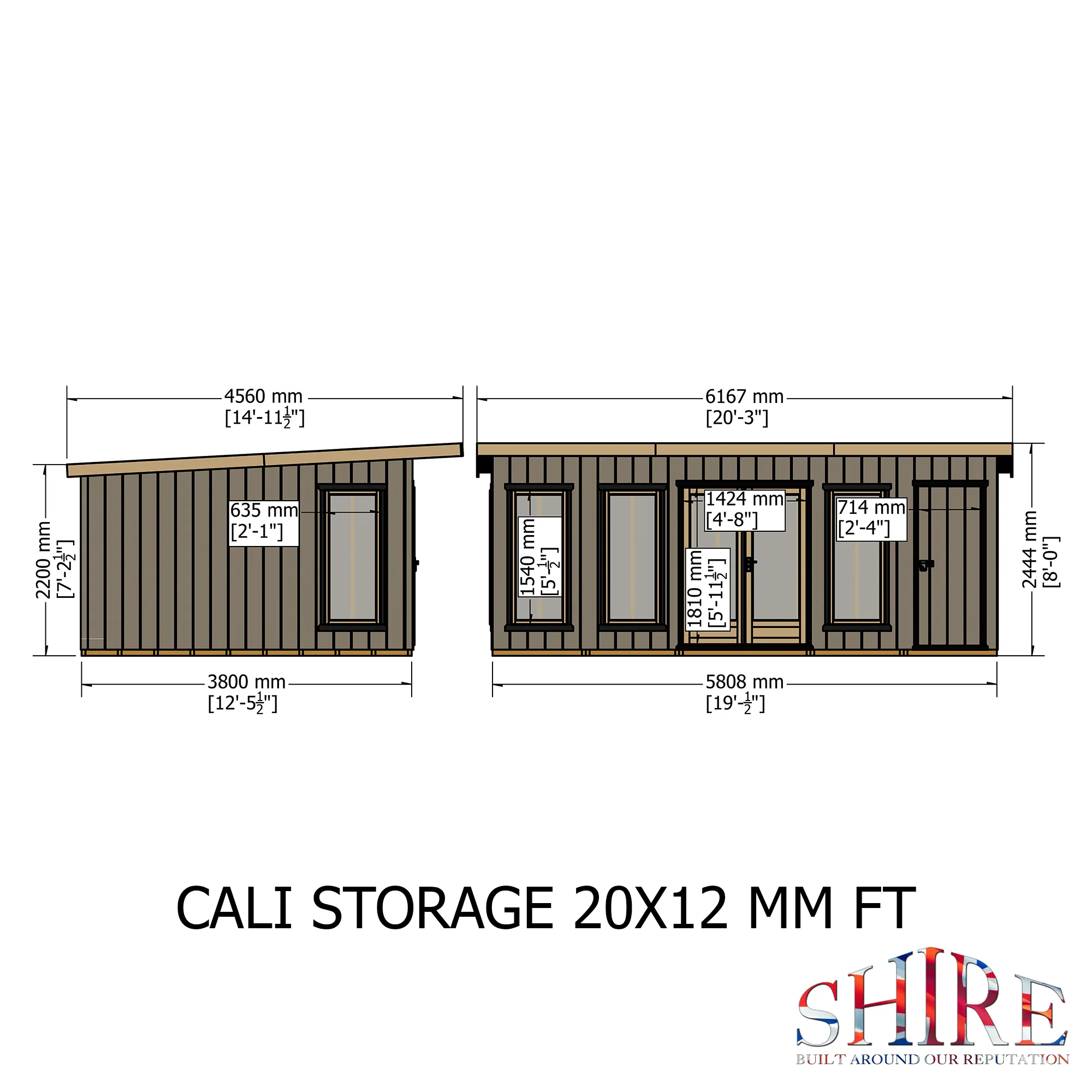 Shire Cali 20x12 Garden Office with Storage - Image 6