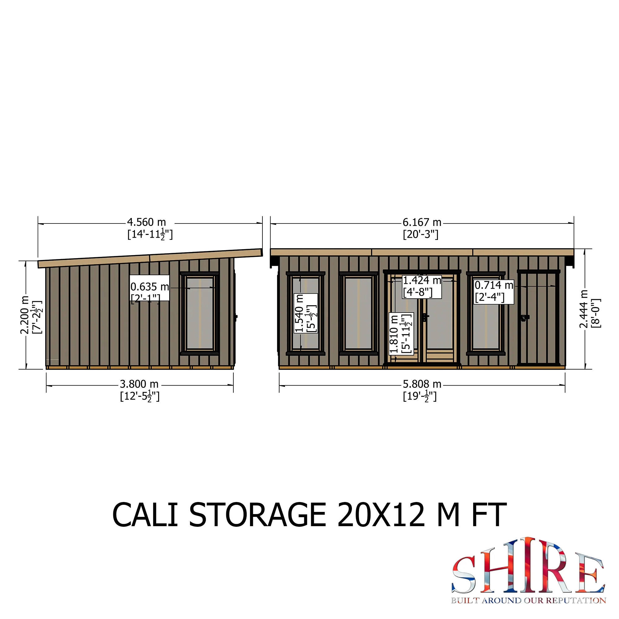 Shire Cali 20x12 Garden Office with Storage - Image 7