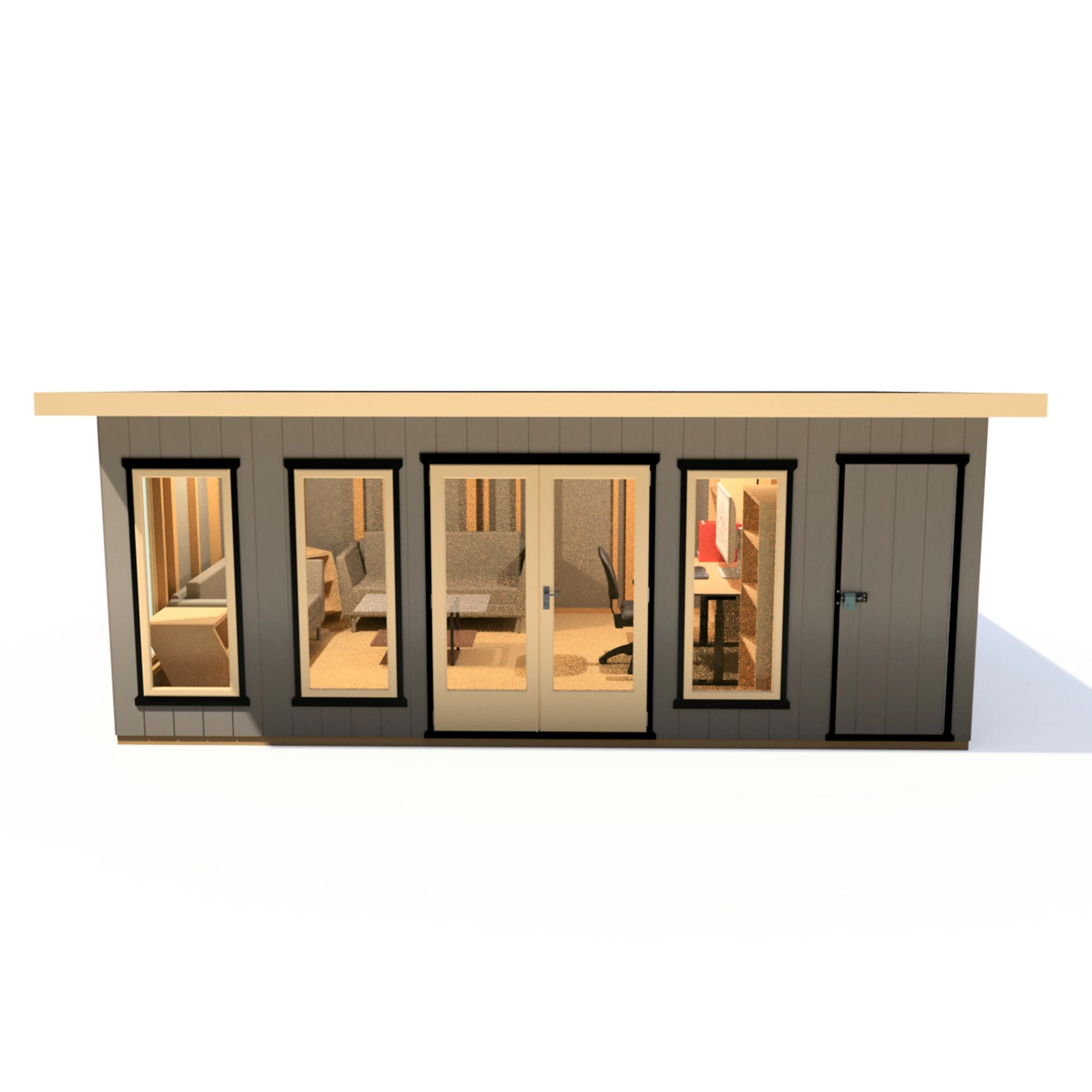Shire Cali 20x12 Garden Office with Storage - Image 9