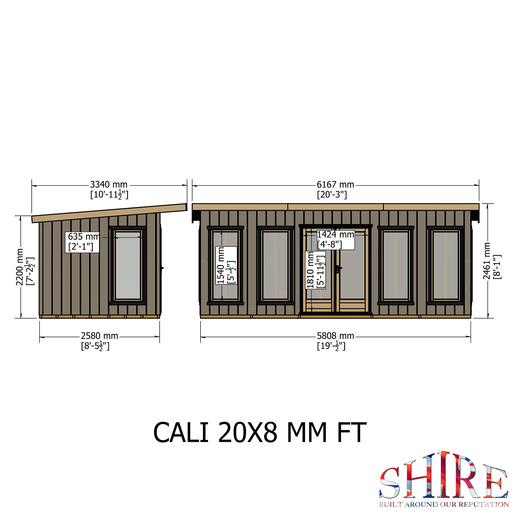 Shire Cali 20x8 Garden Office - Image 3